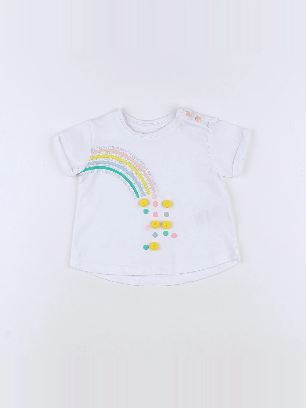 Vertbaudet - tee-shirt blanc - 9 mois
