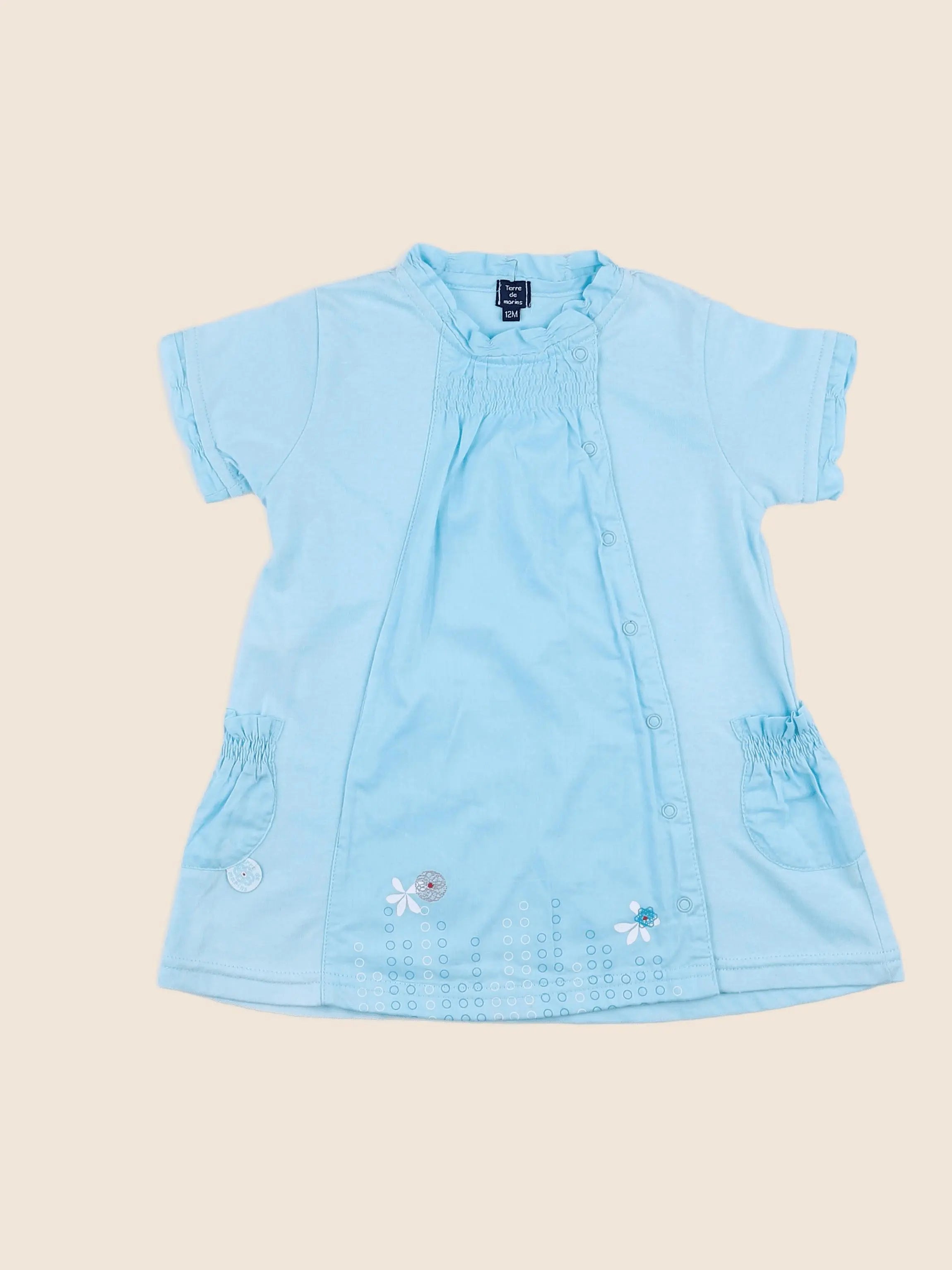 Terre de marins - robe bleu - 12 mois