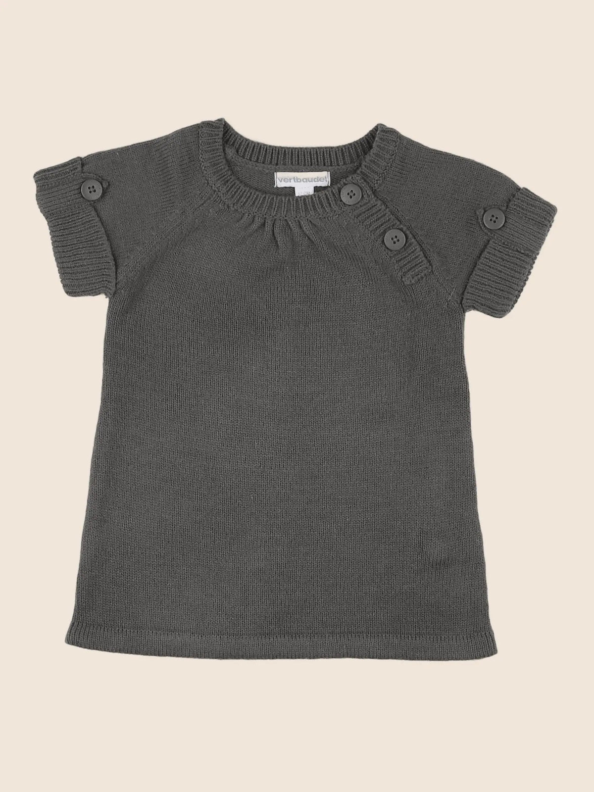 Vertbaudet - robe gris - 6 mois