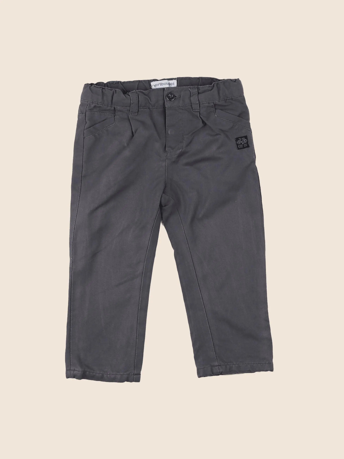 Vertbaudet - pantalon gris - 12 mois