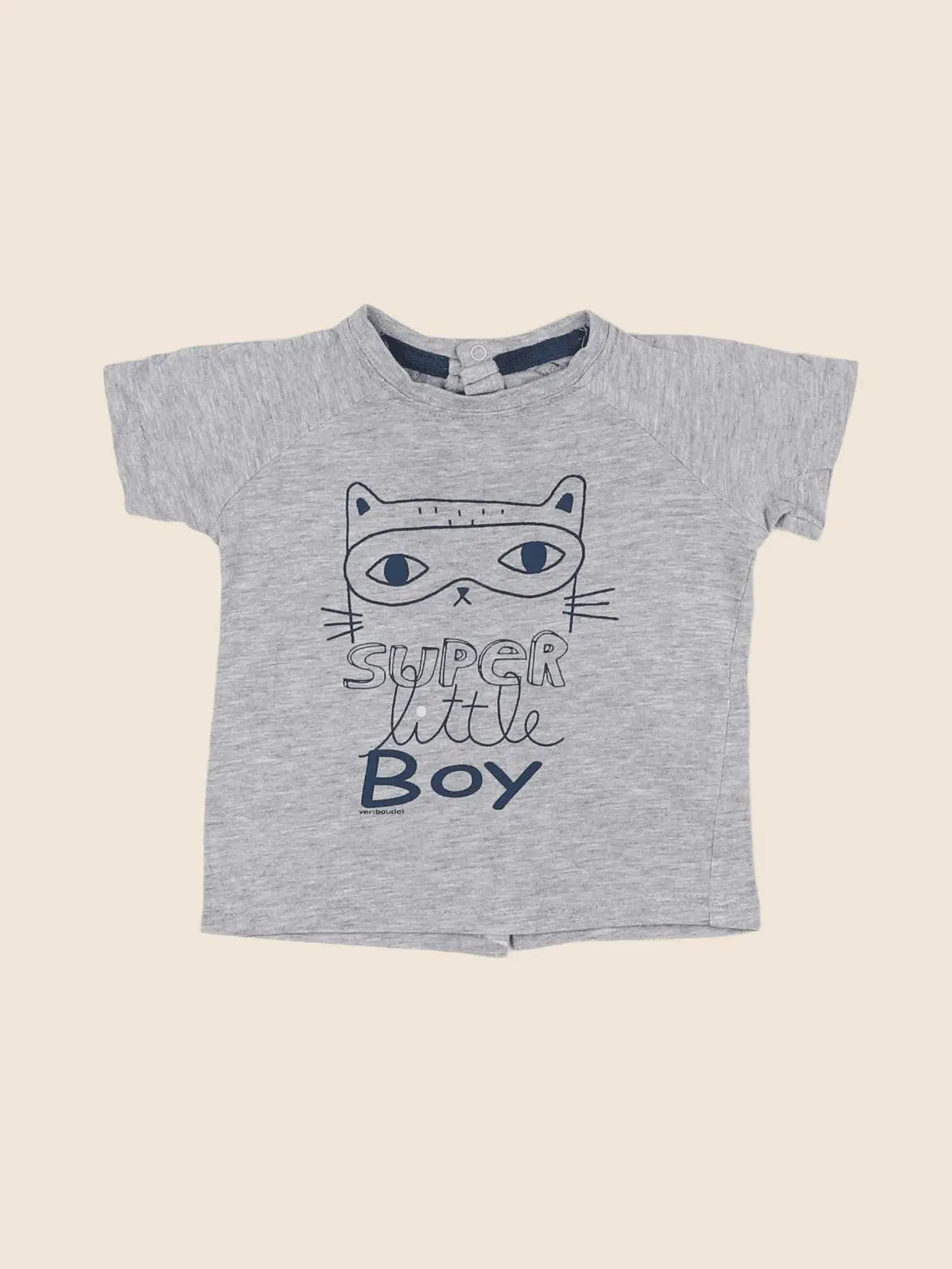 Vertbaudet - tee-shirt gris - 6 mois