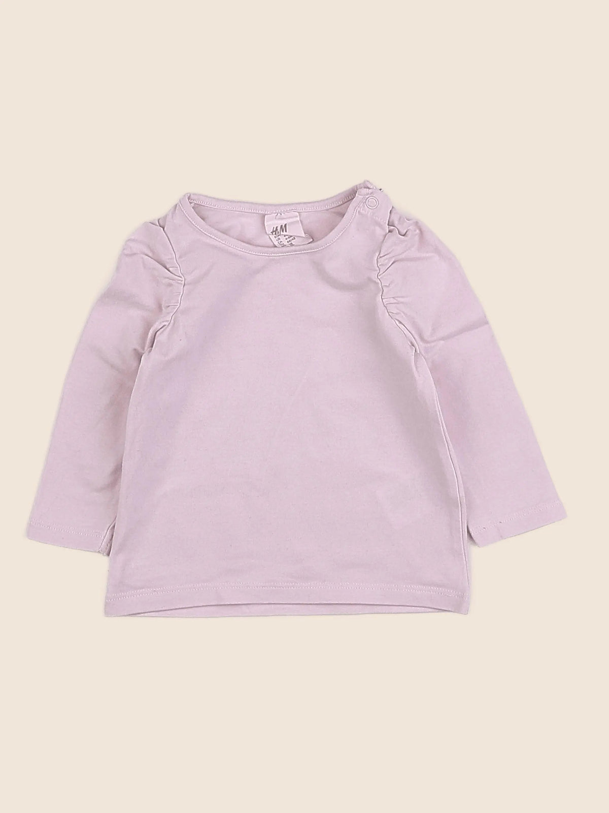 H&M - tee-shirt rose - 6 mois