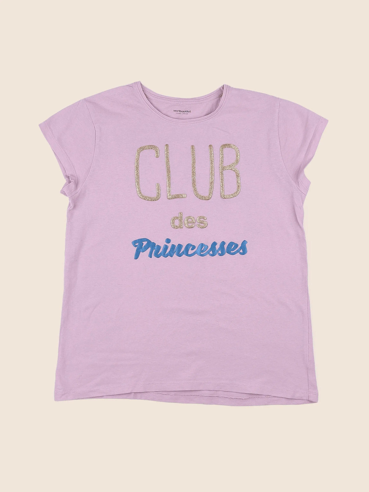 Vertbaudet - tee-shirt rose, bleu - 12 ans