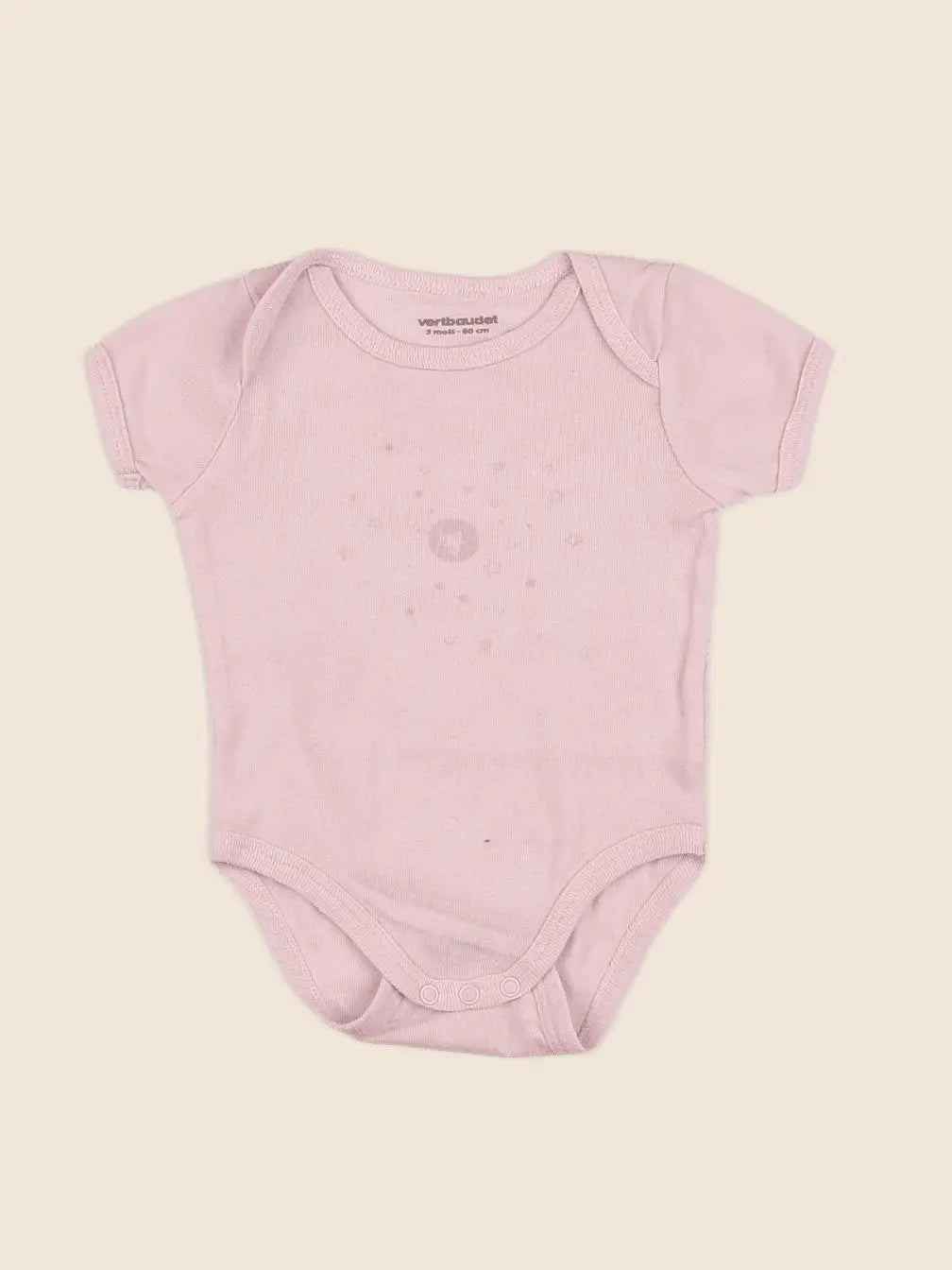 Vertbaudet - body rose - 3 mois