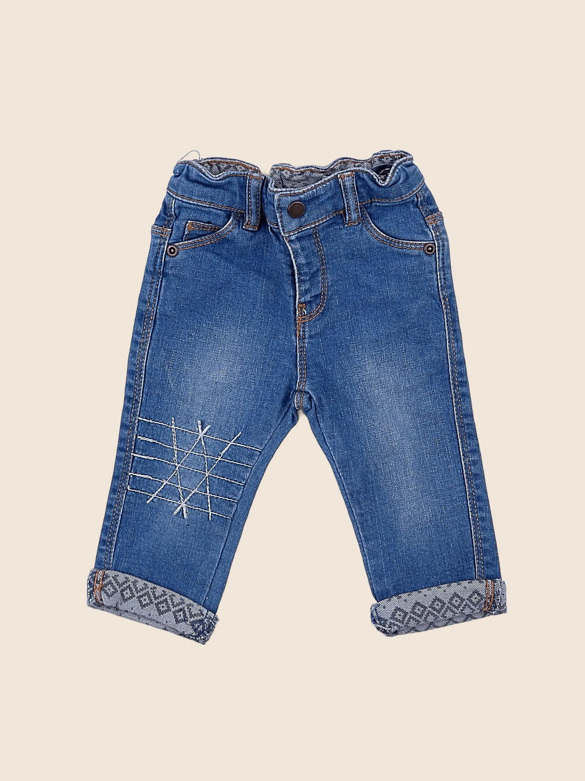 Vertbaudet - jean bleu - 3 mois