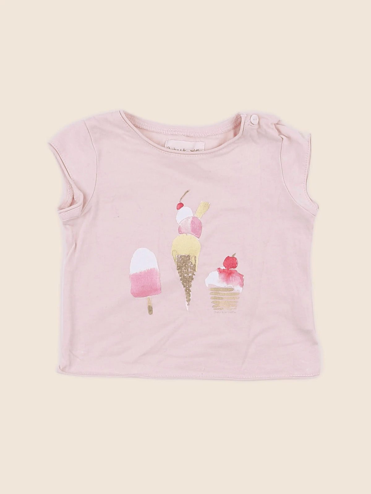 Arsène et les pipelettes - tee-shirt rose - 6 mois