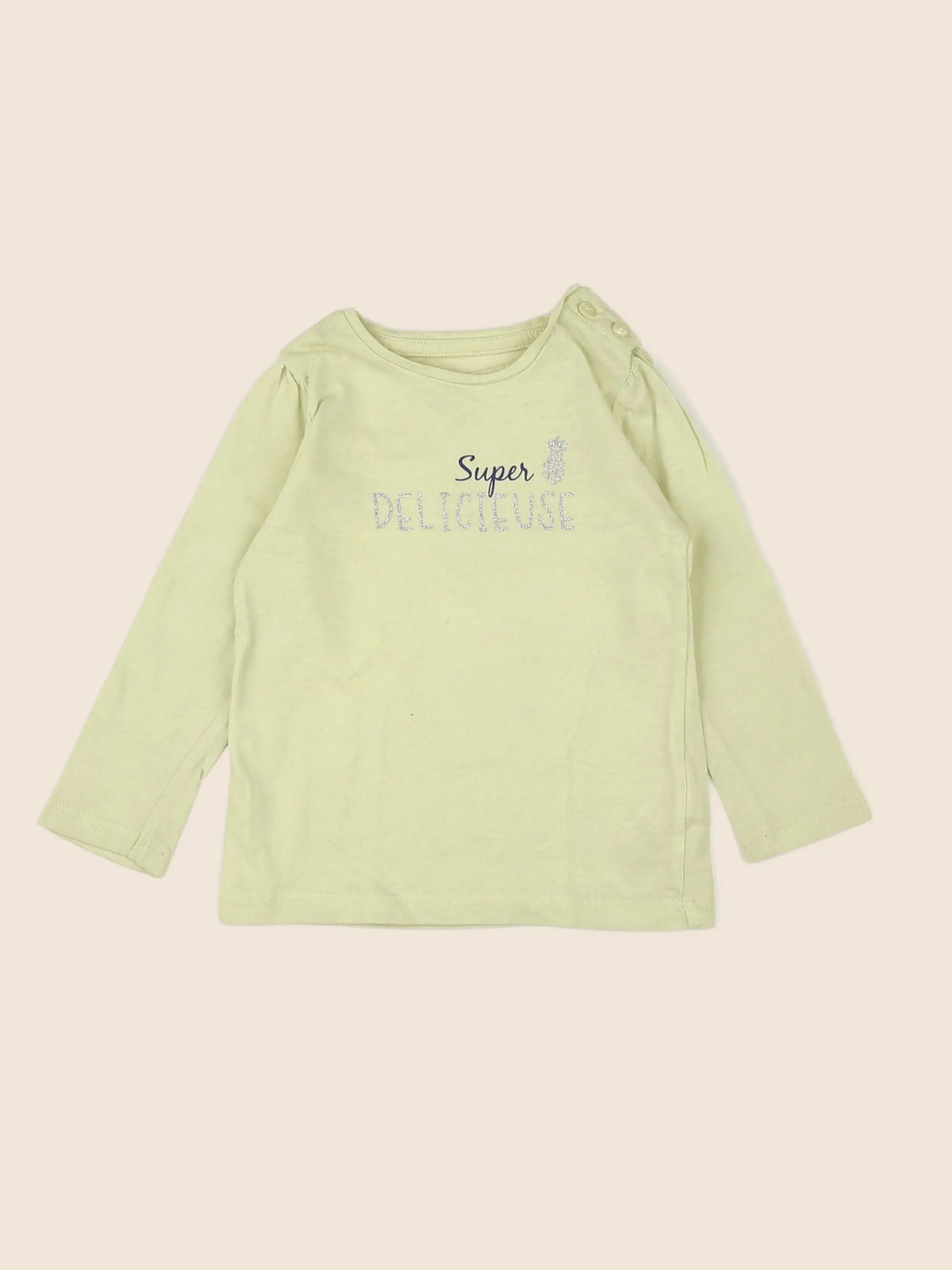 Vertbaudet - tee-shirt jaune - 12 mois
