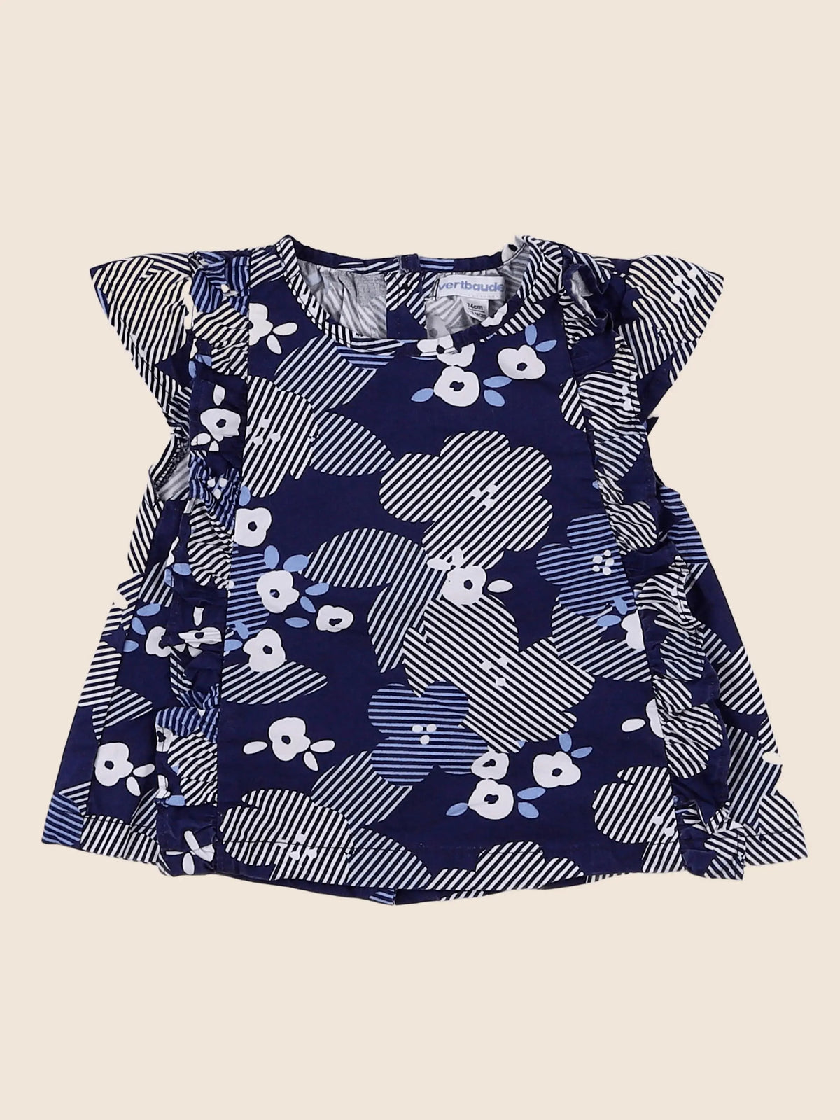 Vertbaudet - blouse bleu - 12 mois