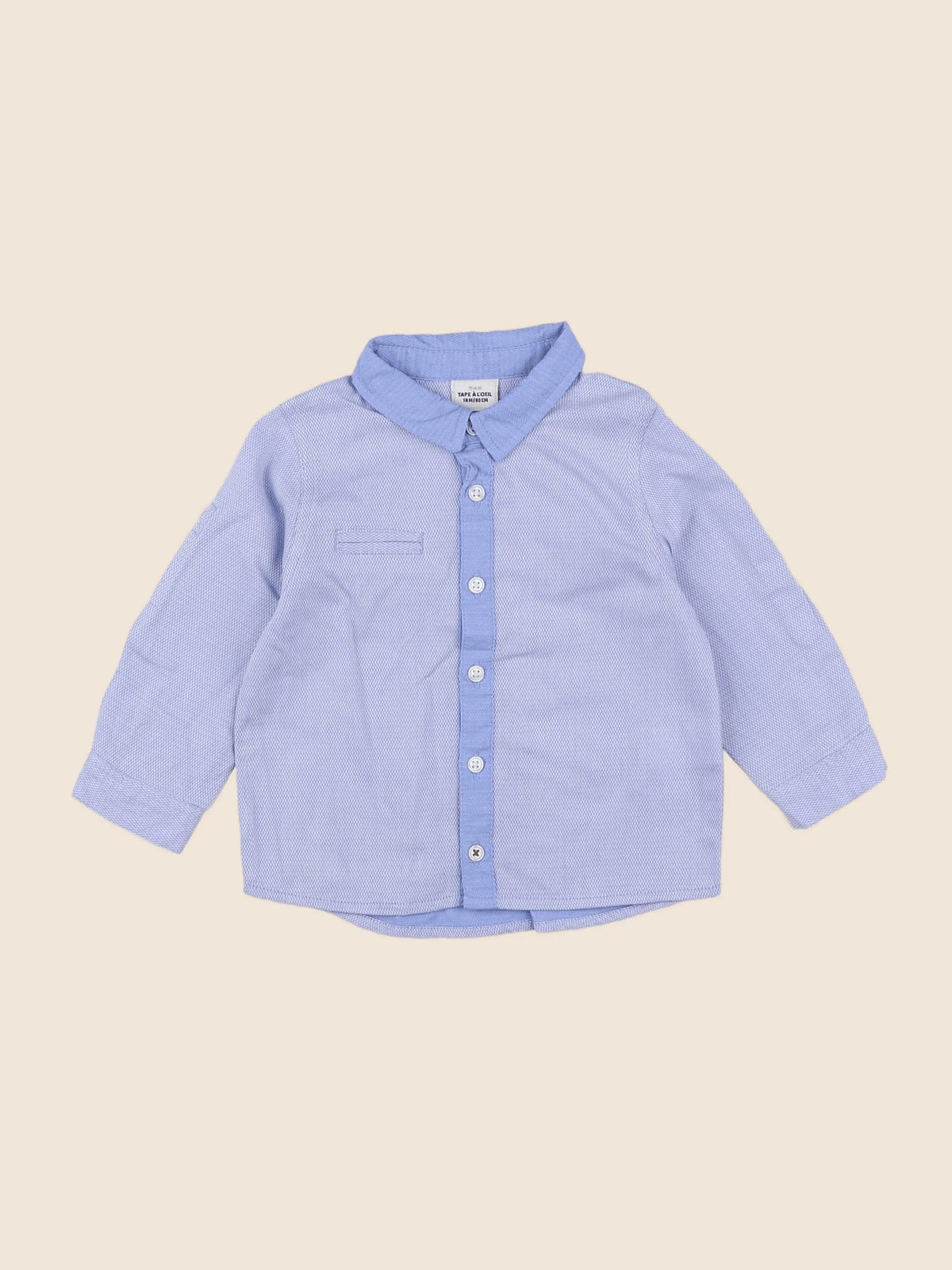 Tape à l'oeil - chemise bleu - 18 mois