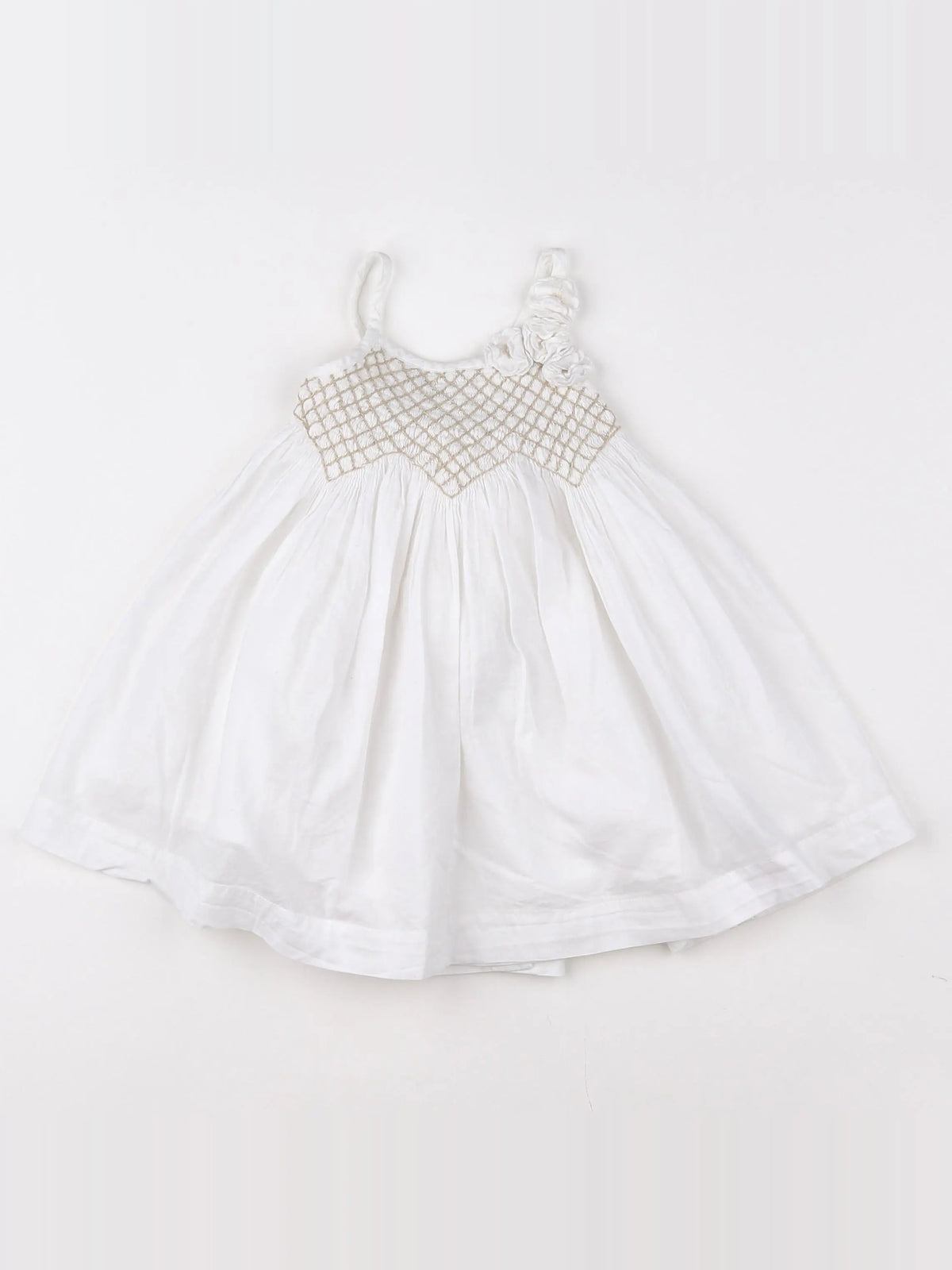 Vertbaudet - robe blanc - 12 mois