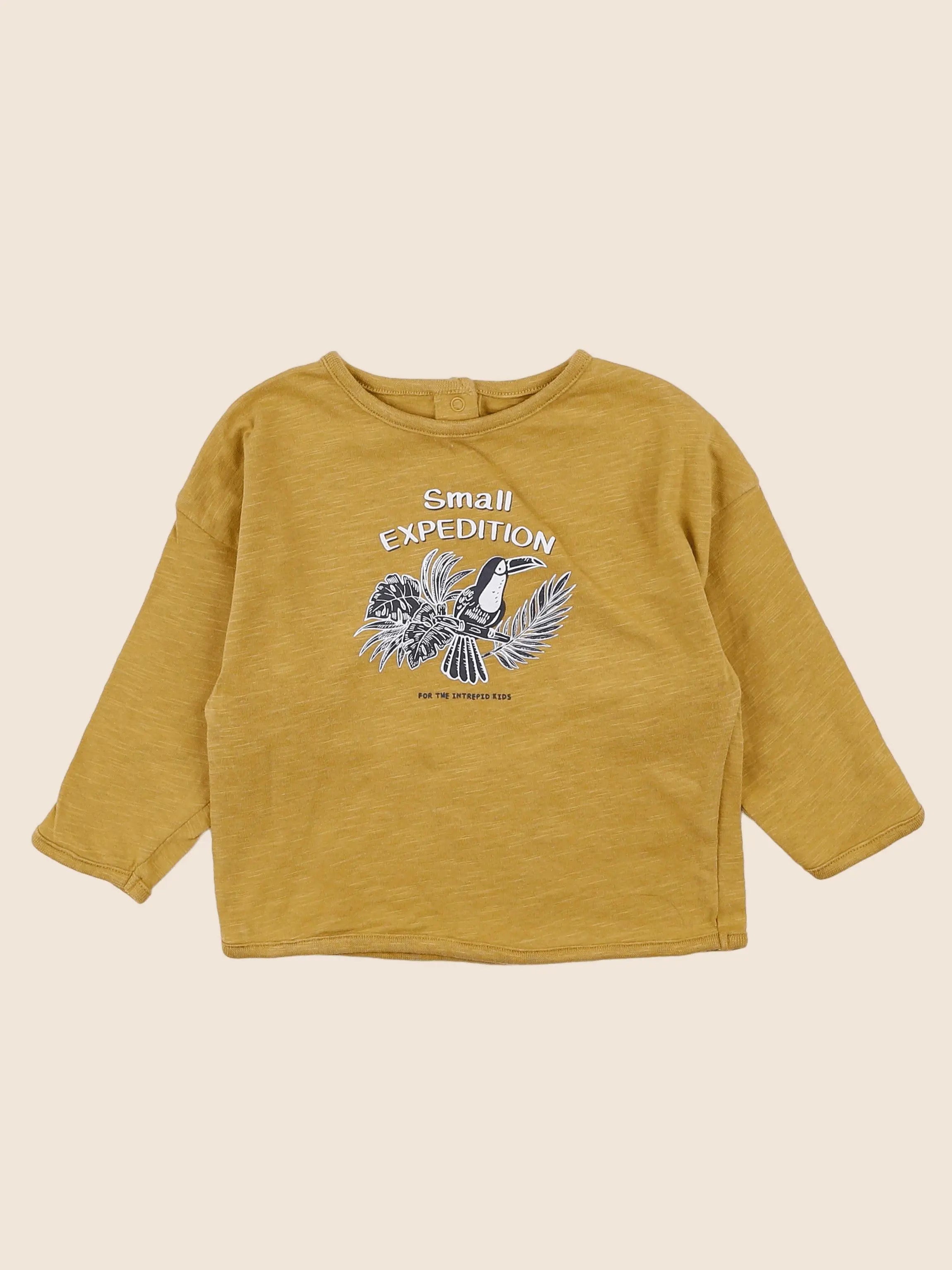 Vertbaudet - tee-shirt jaune - 12 mois