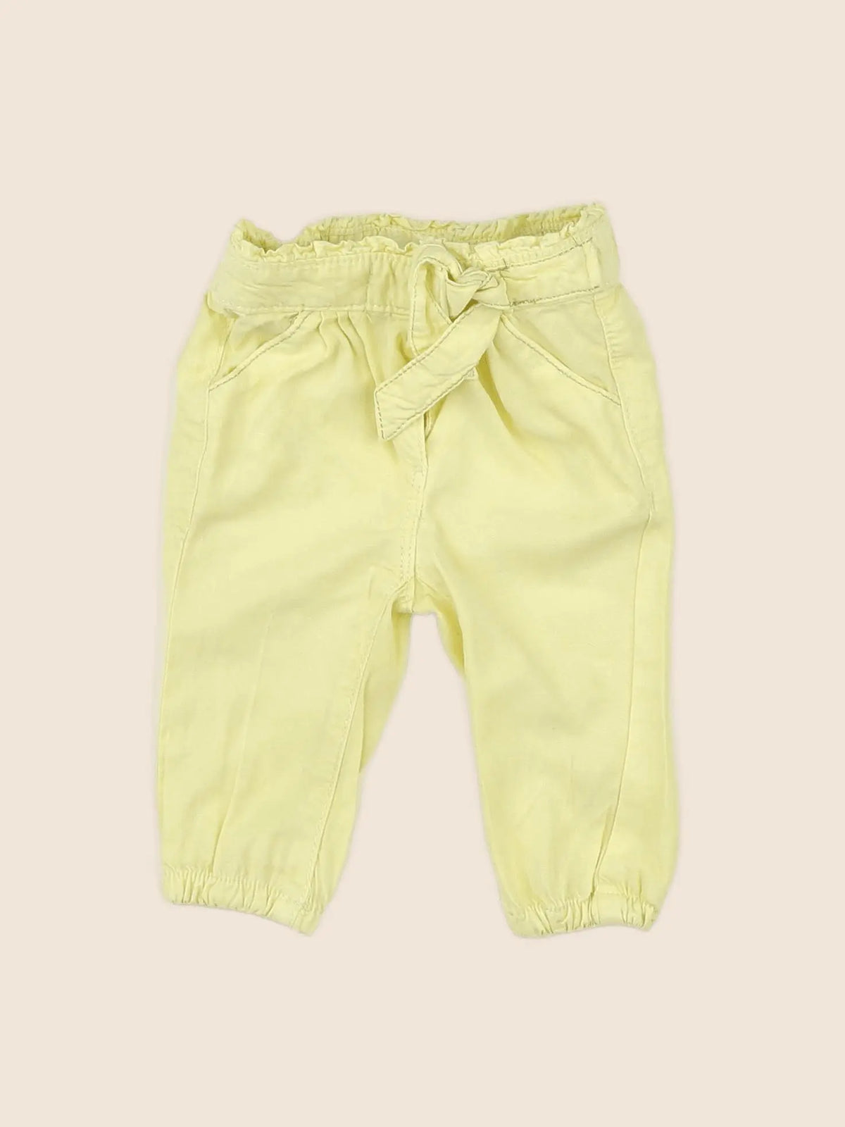 Tape à l'oeil - pantalon jaune fluo - 3 mois