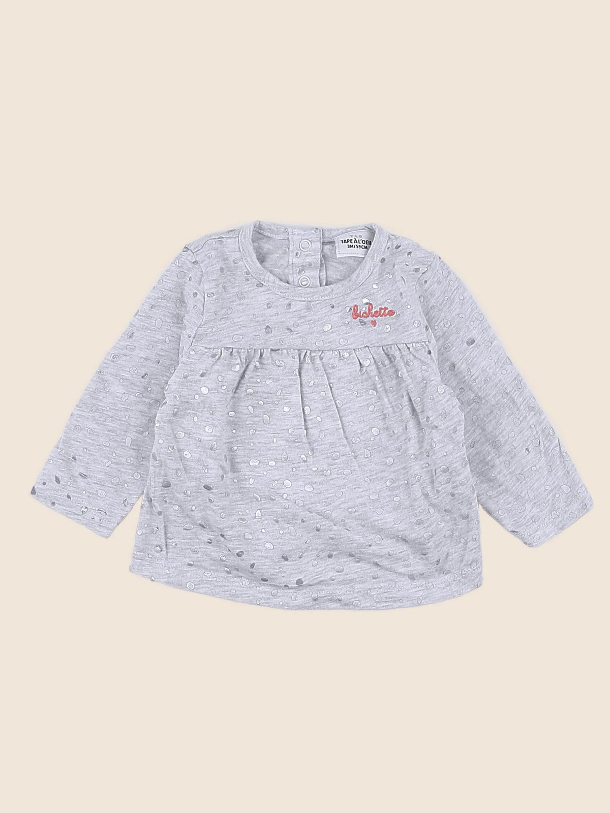 Tape à l'oeil - tee-shirt gris - 3 mois