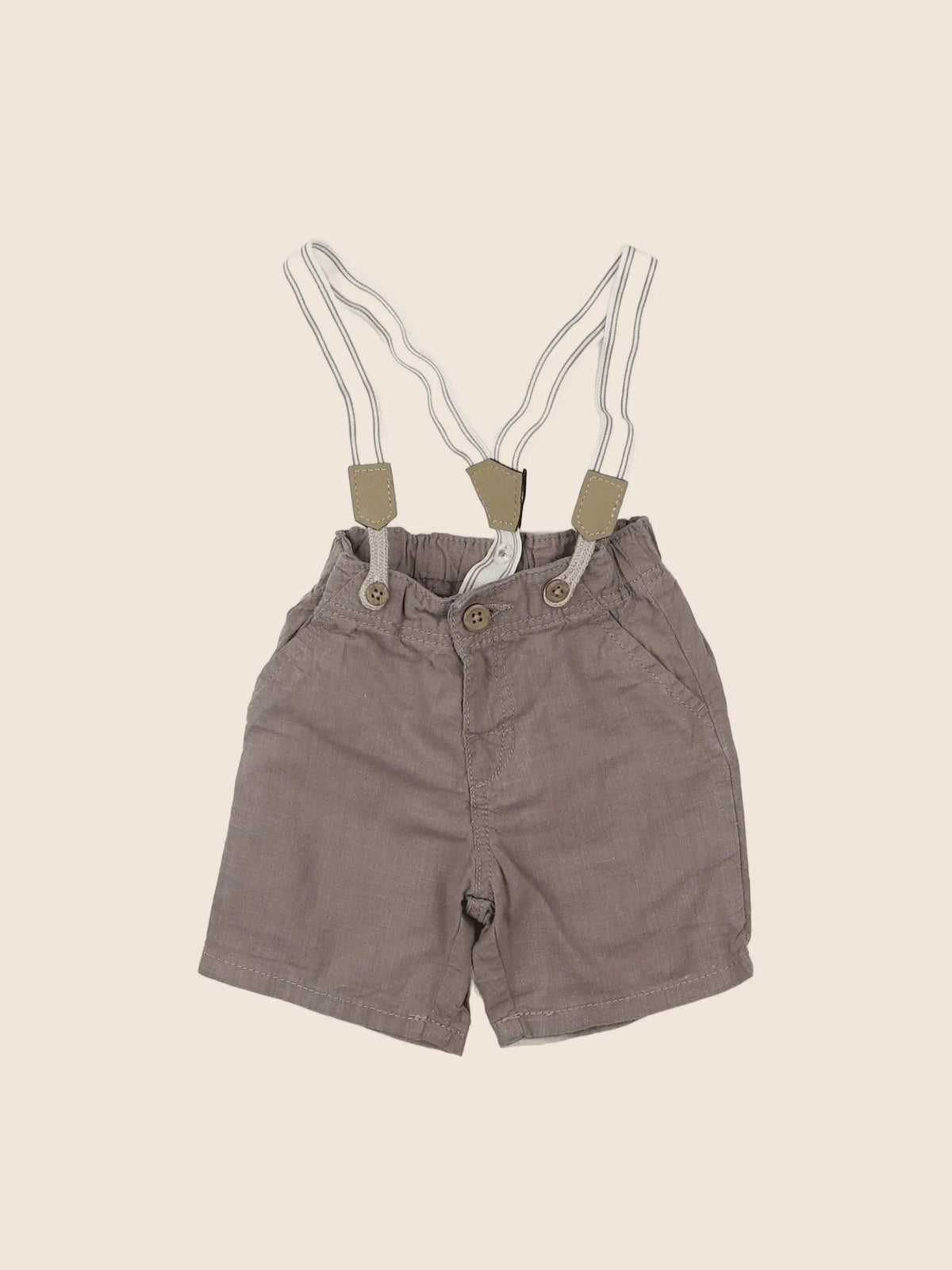 H&M - short marron - 3/6 mois