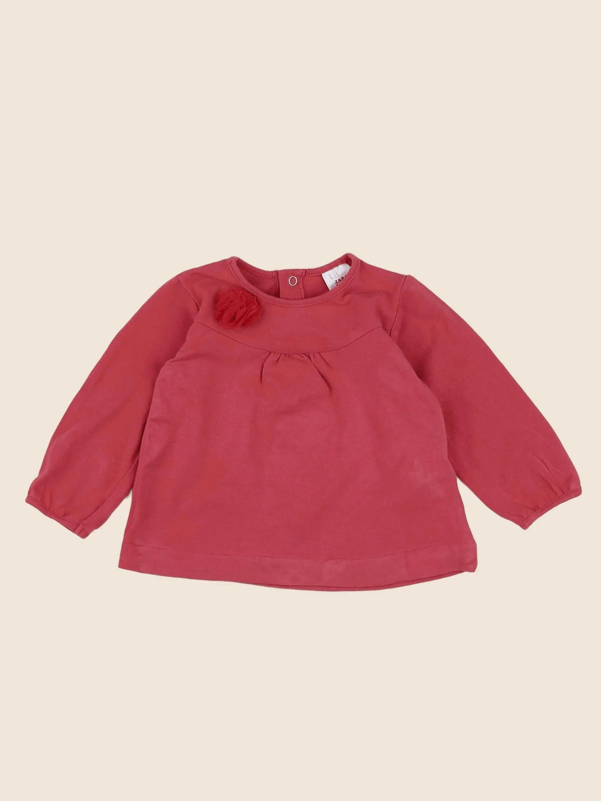 Zara - tee-shirt rose - 3/6 mois