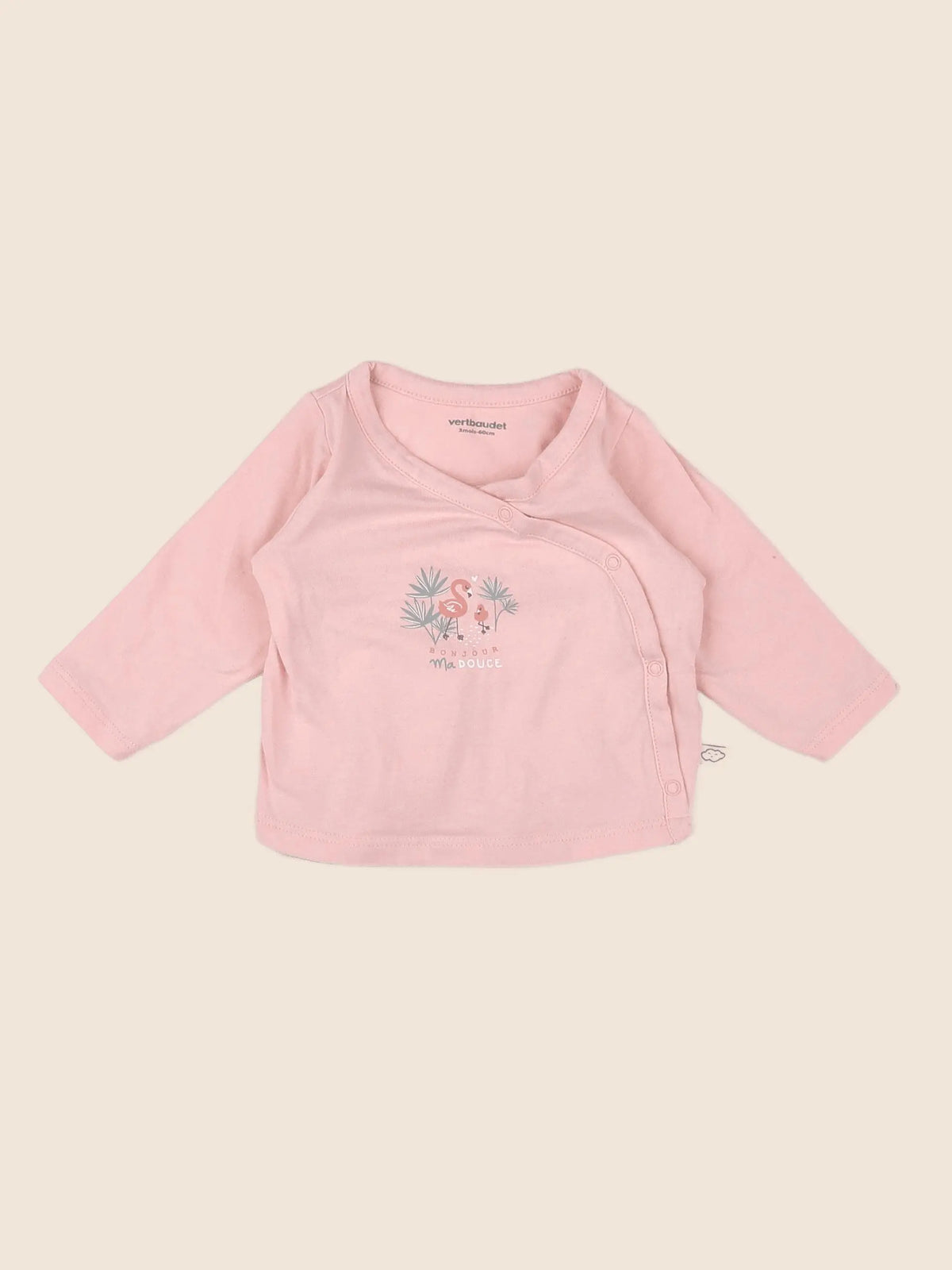 Vertbaudet - tee-shirt rose - 3 mois