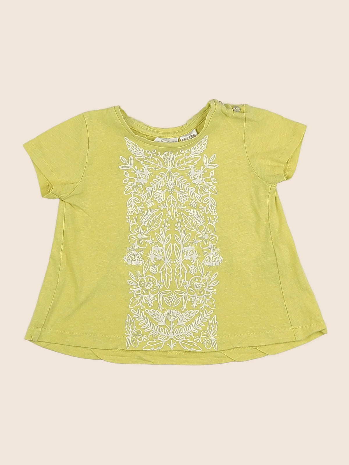 Zara - tee-shirt jaune - 12/18 mois