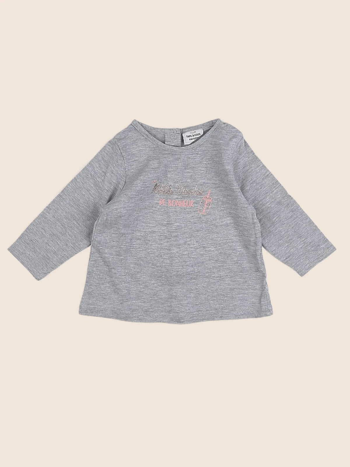 Tape à l'oeil - tee-shirt gris - 6 mois