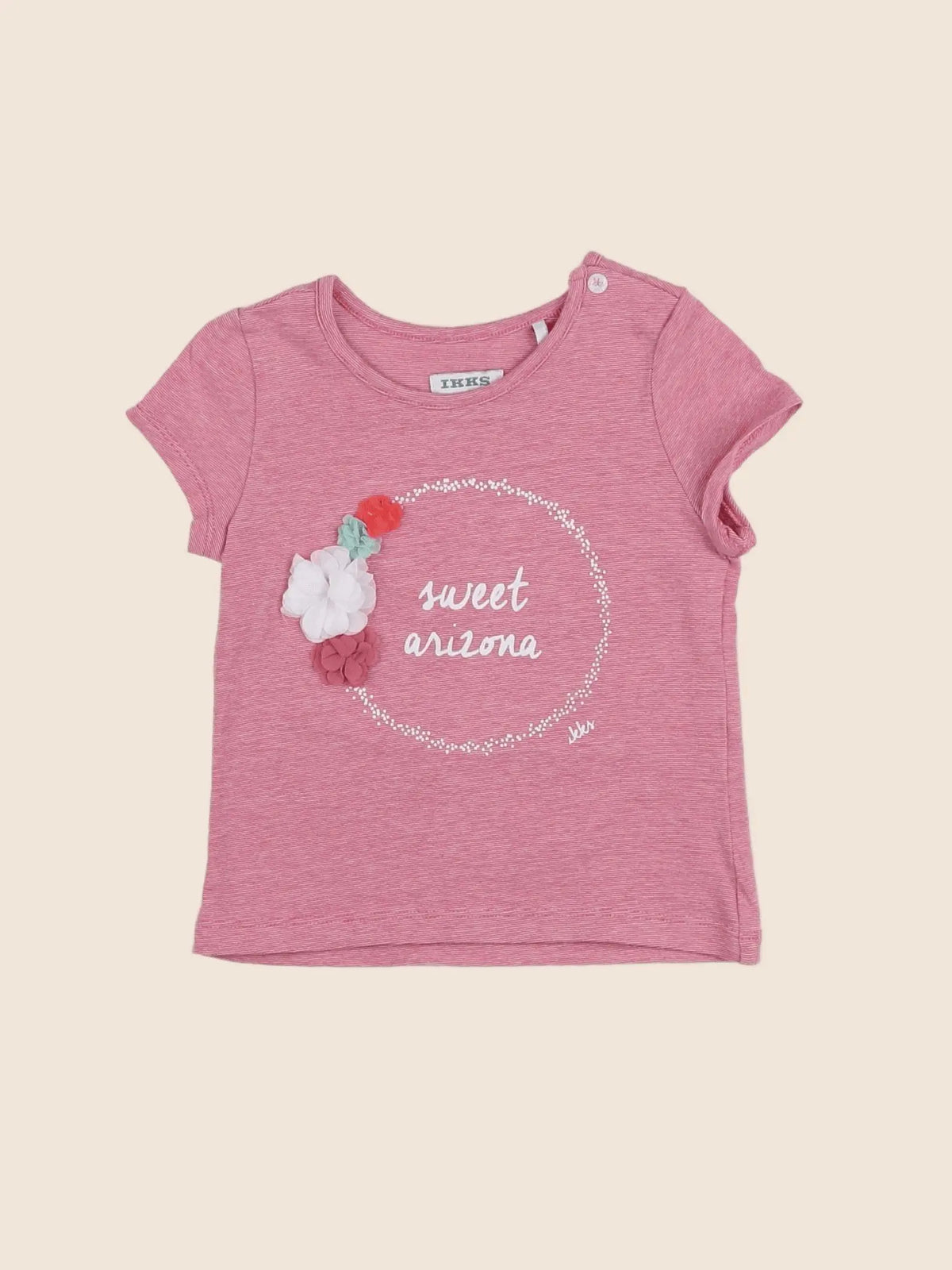 IKKS - tee-shirt rose - 12 mois