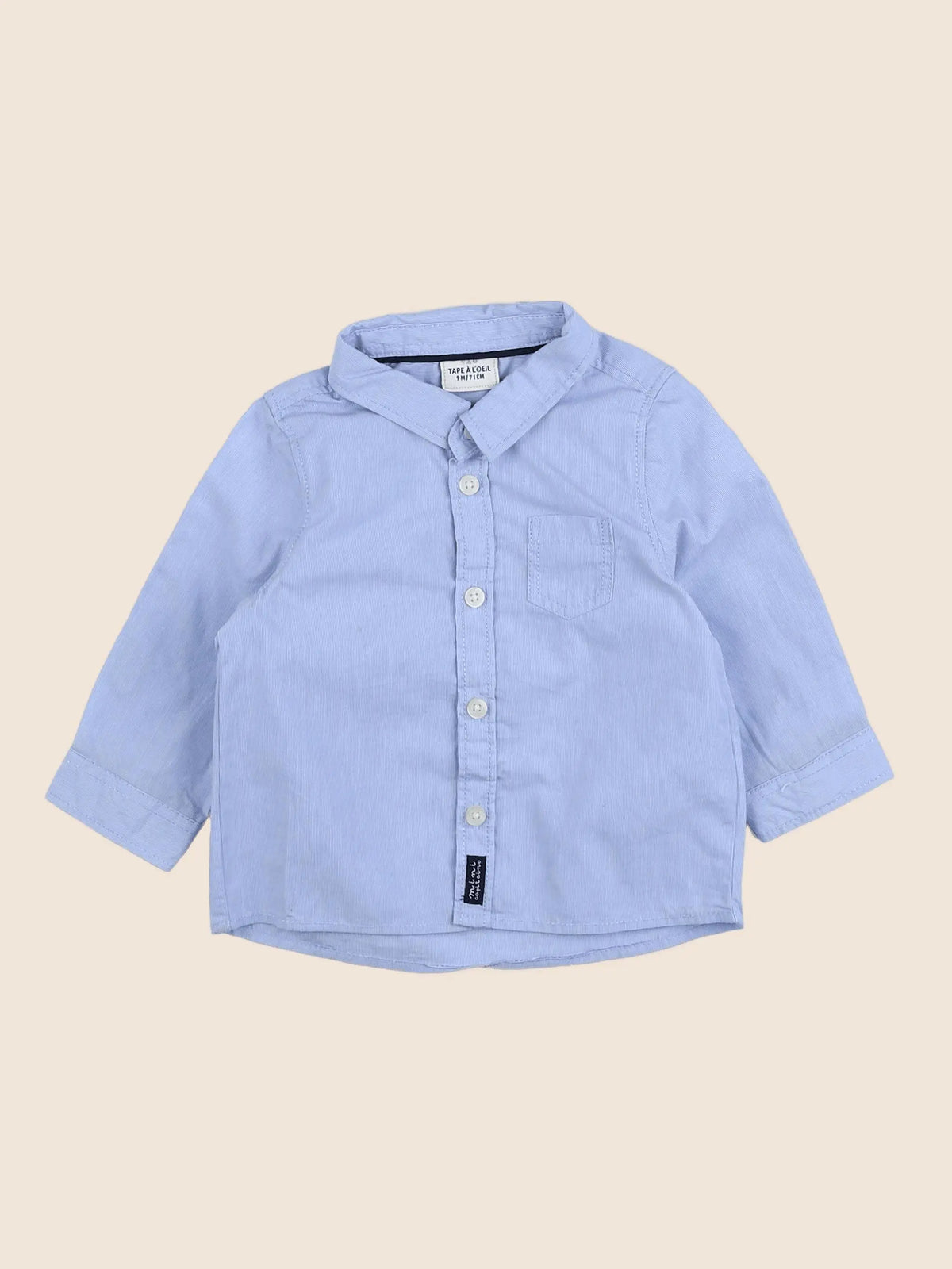 Tape à l'oeil - chemise bleu - 9 mois
