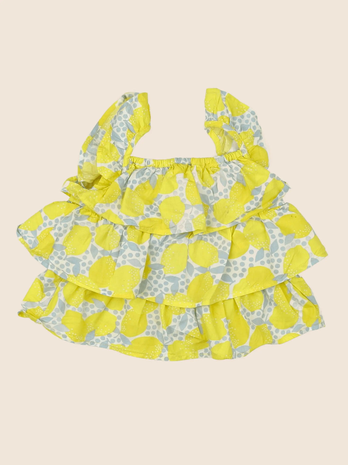 Vertbaudet - blouse jaune, bleu - 9 mois
