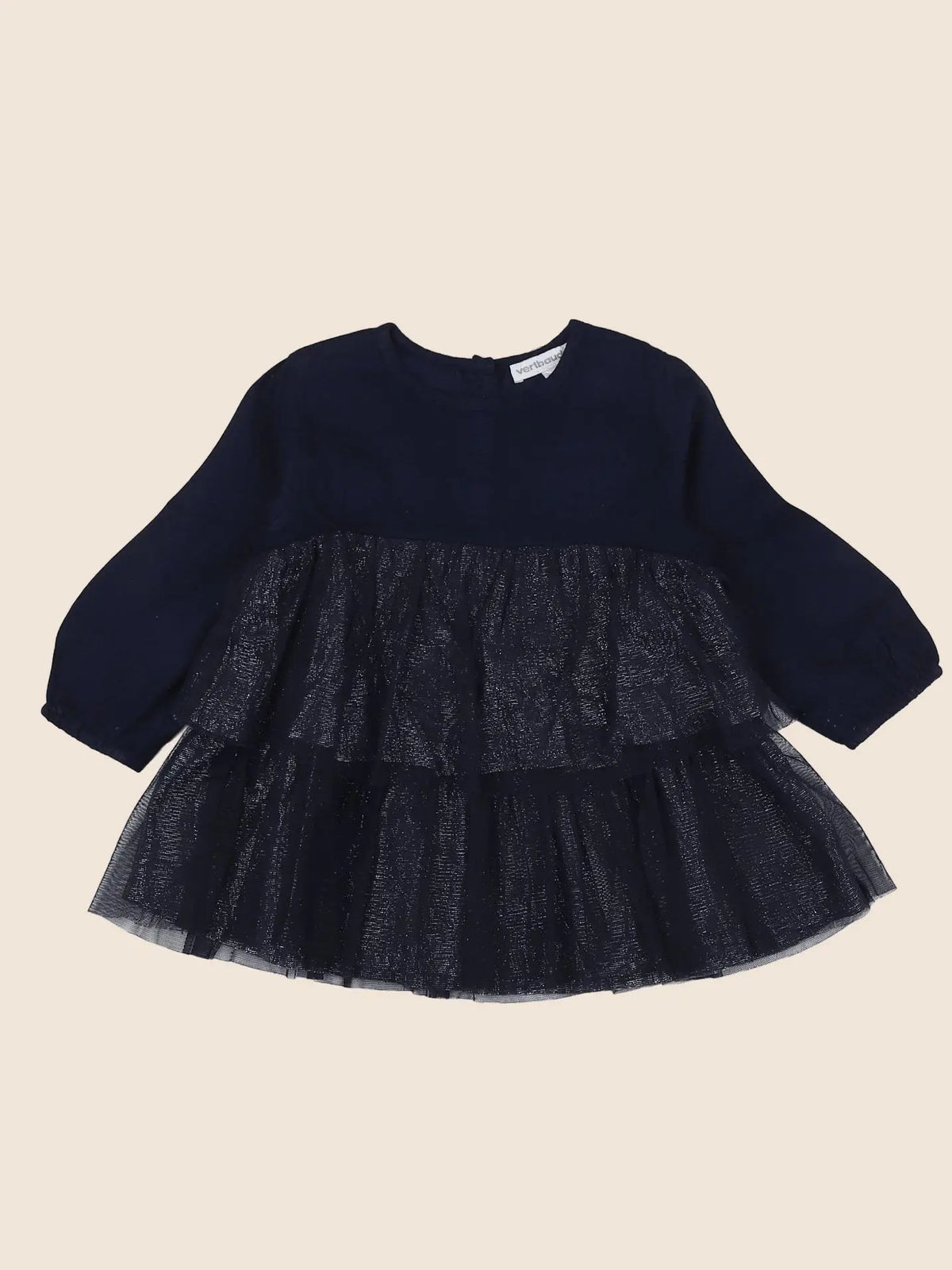 Vertbaudet - robe bleu, argent - 9 mois