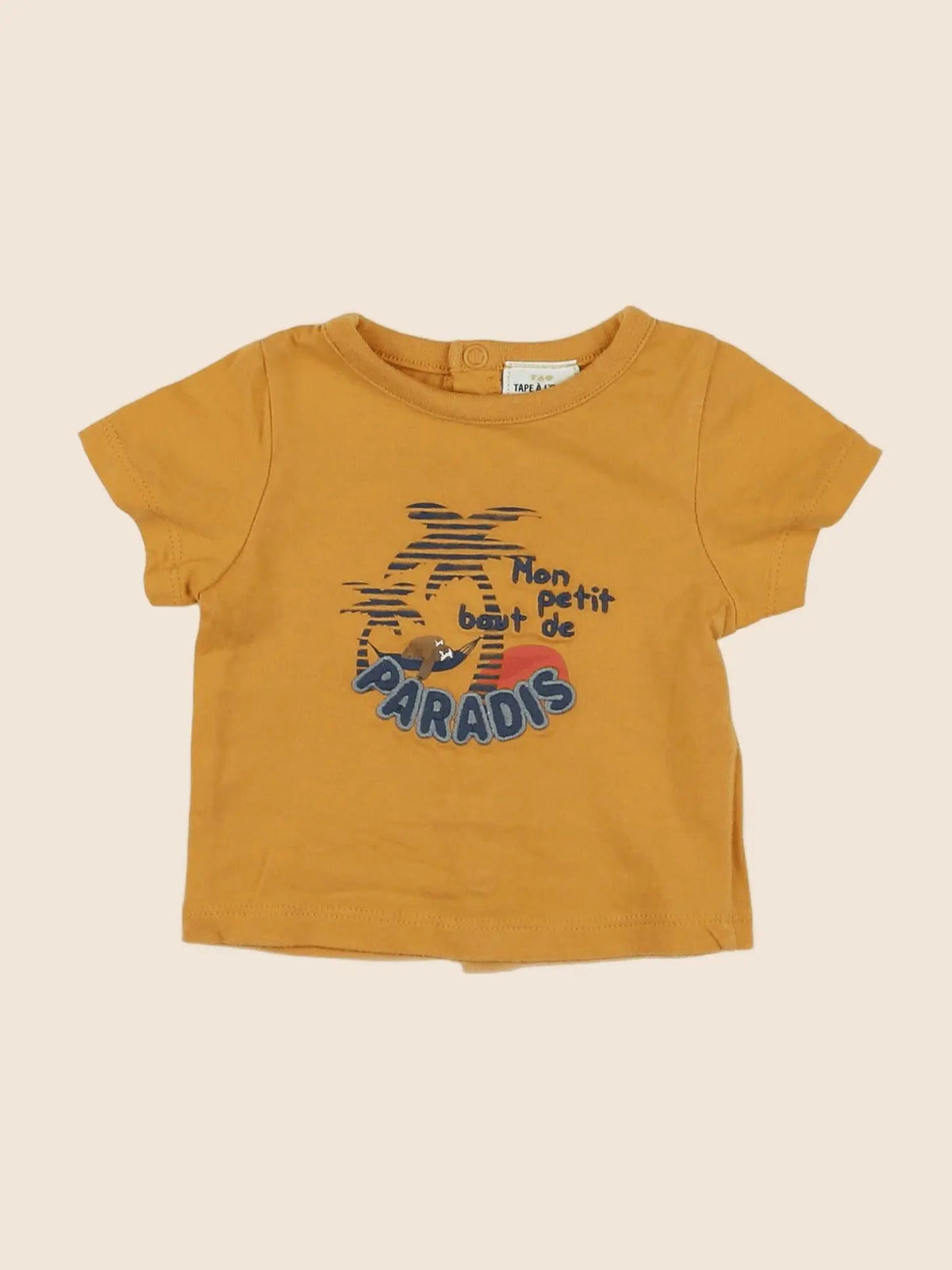 Tape à l'oeil - tee-shirt orange - 3 mois