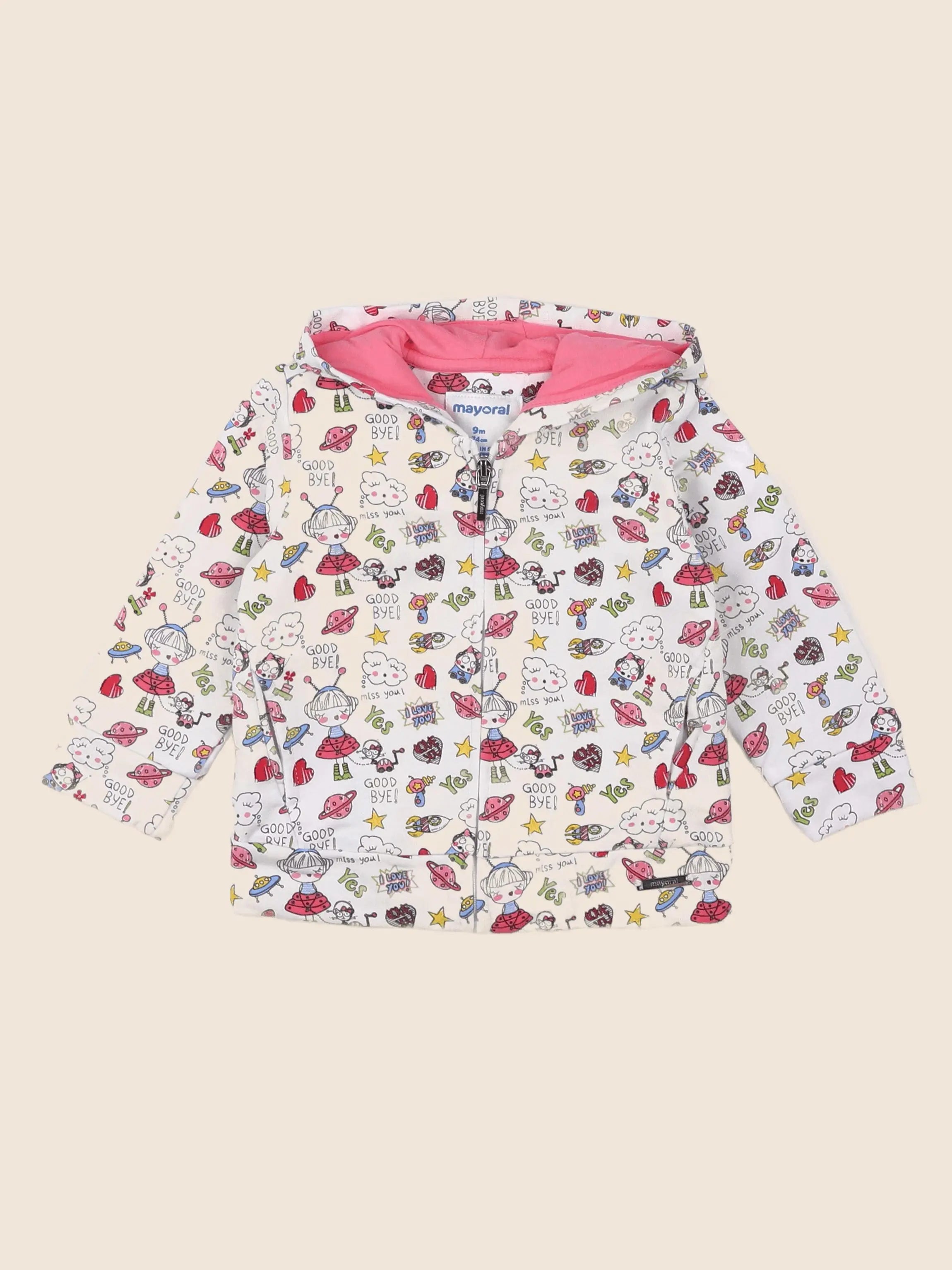 Mayoral - sweat rose - 9 mois