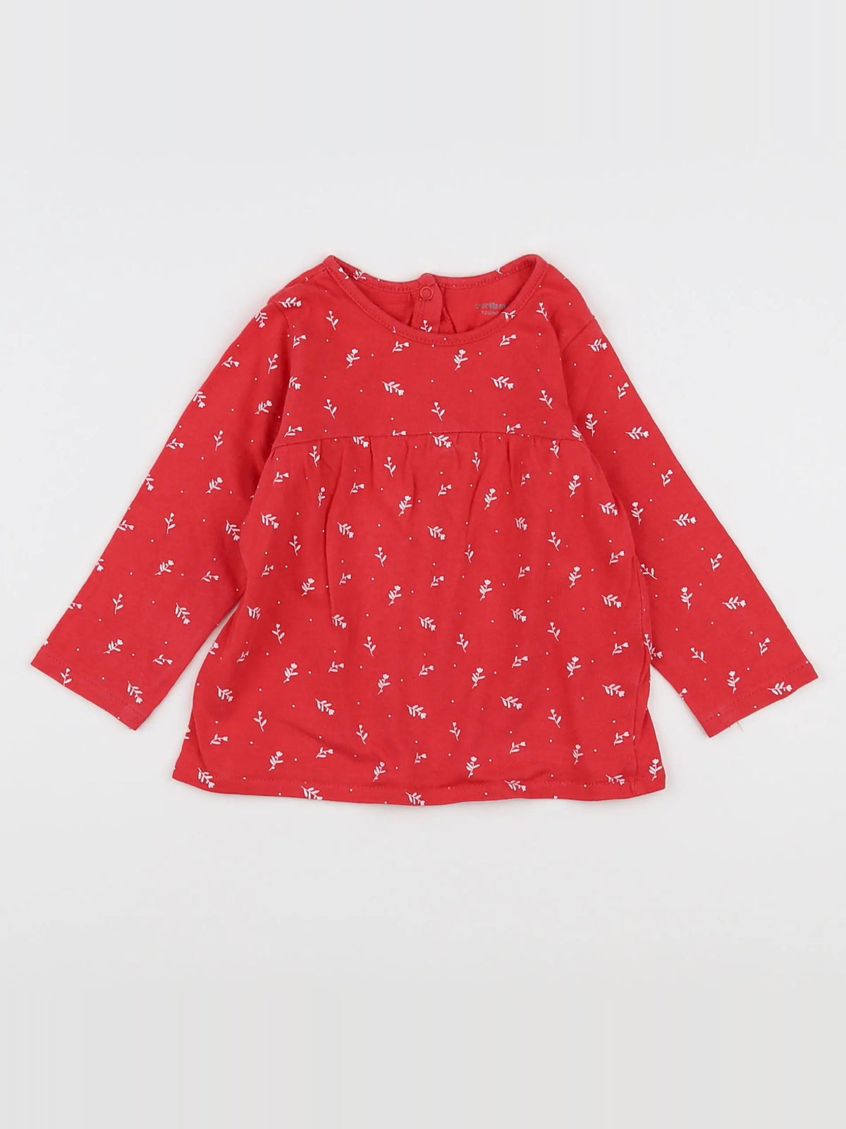 Vertbaudet - tee-shirt rouge, blanc - 12 mois