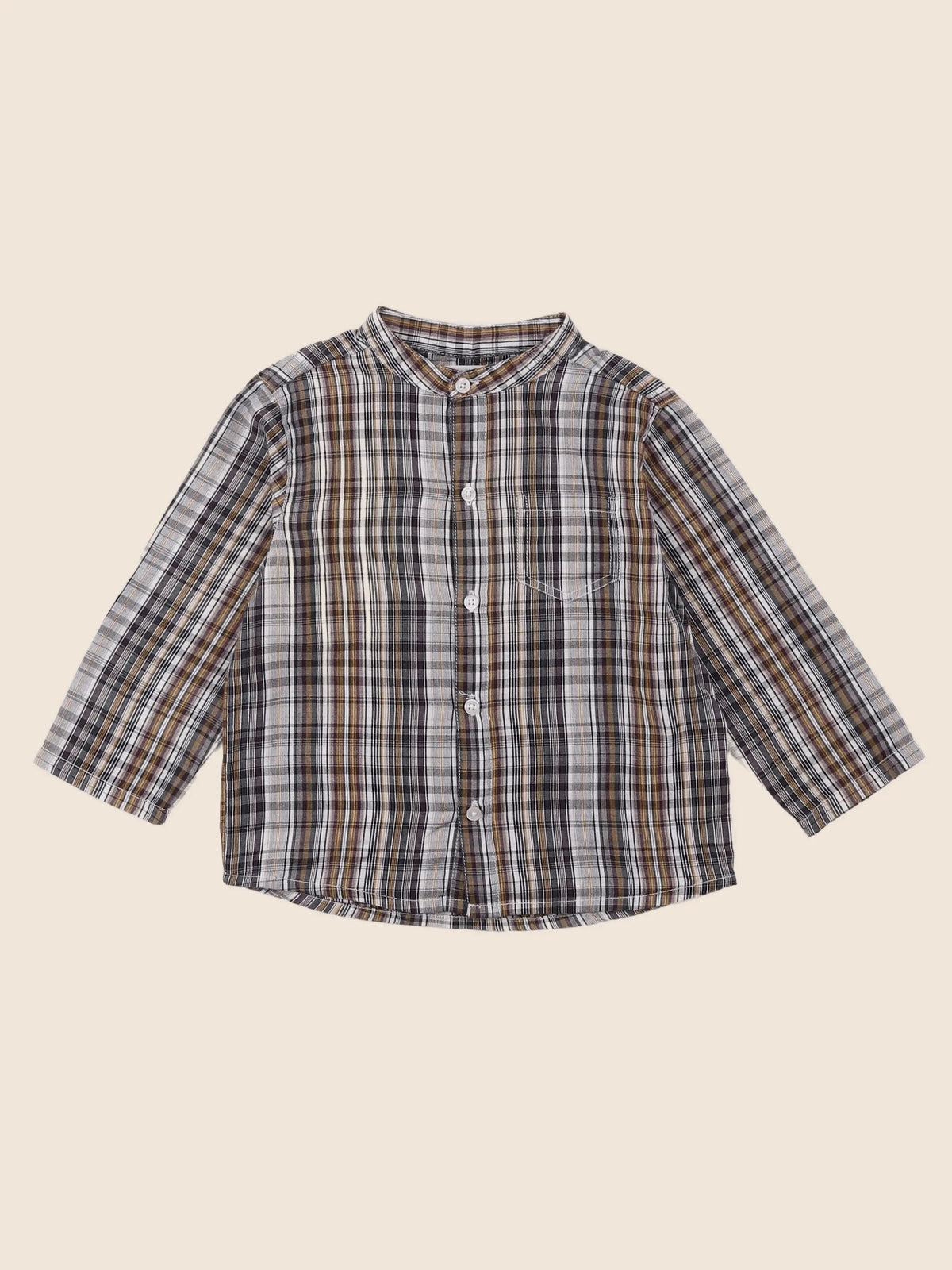 Boutchou - chemise beige, marron - 18 mois