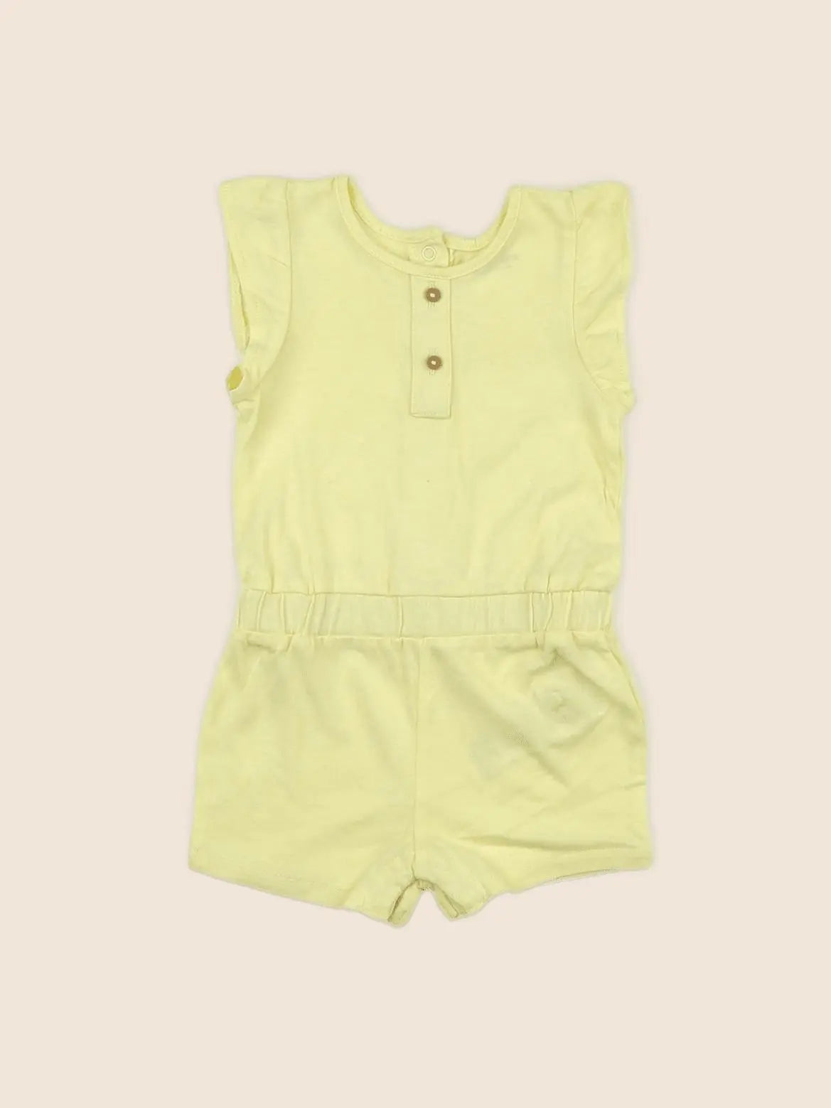 Vertbaudet - combinaison jaune fluo - 3 mois