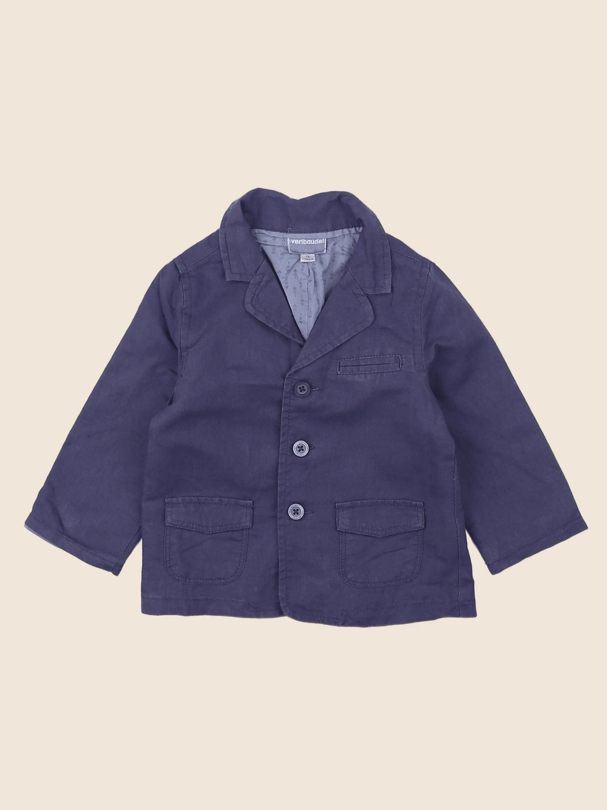 Vertbaudet - veste bleu - 12 mois