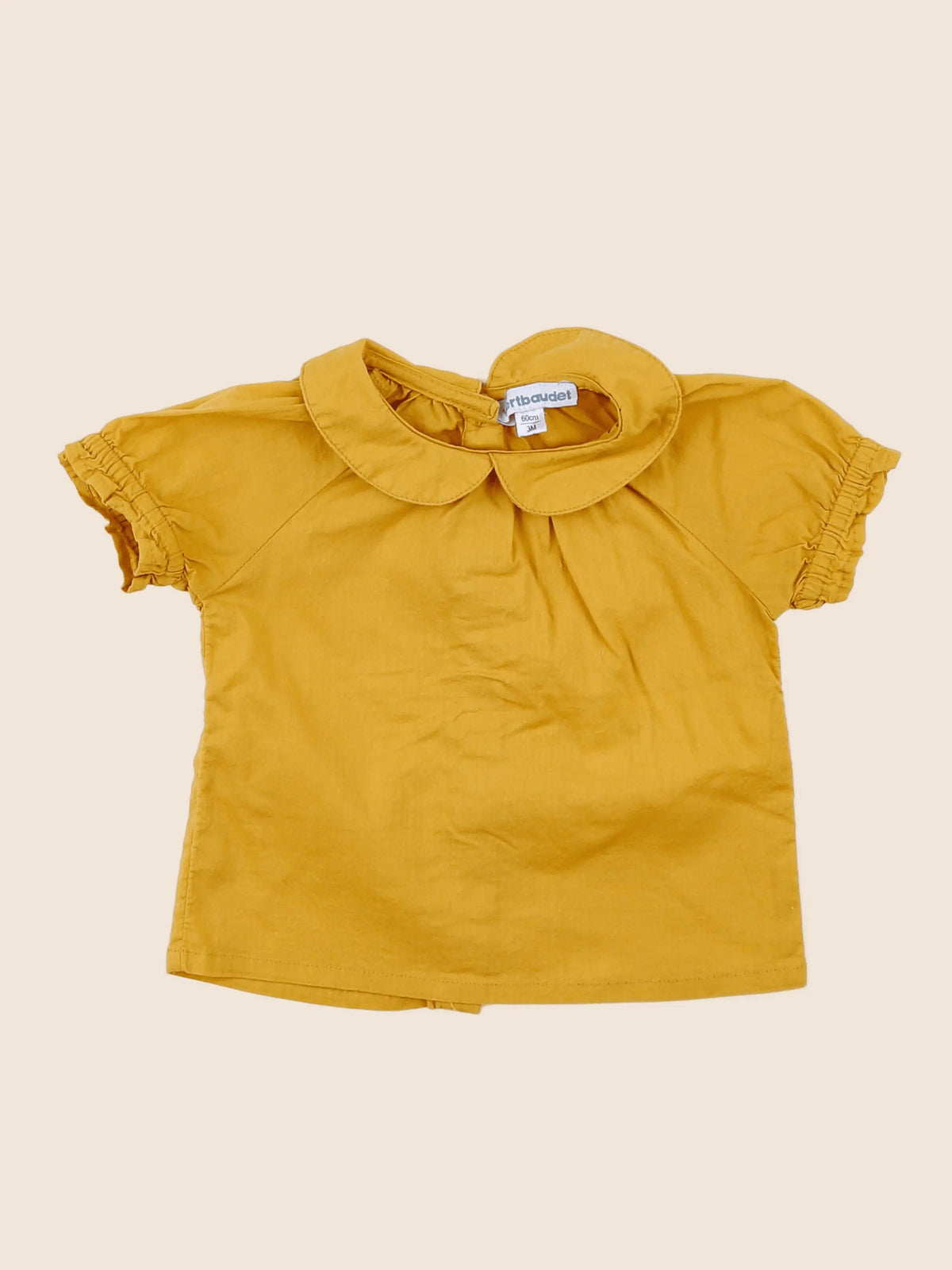 Vertbaudet - blouse jaune - 3 mois