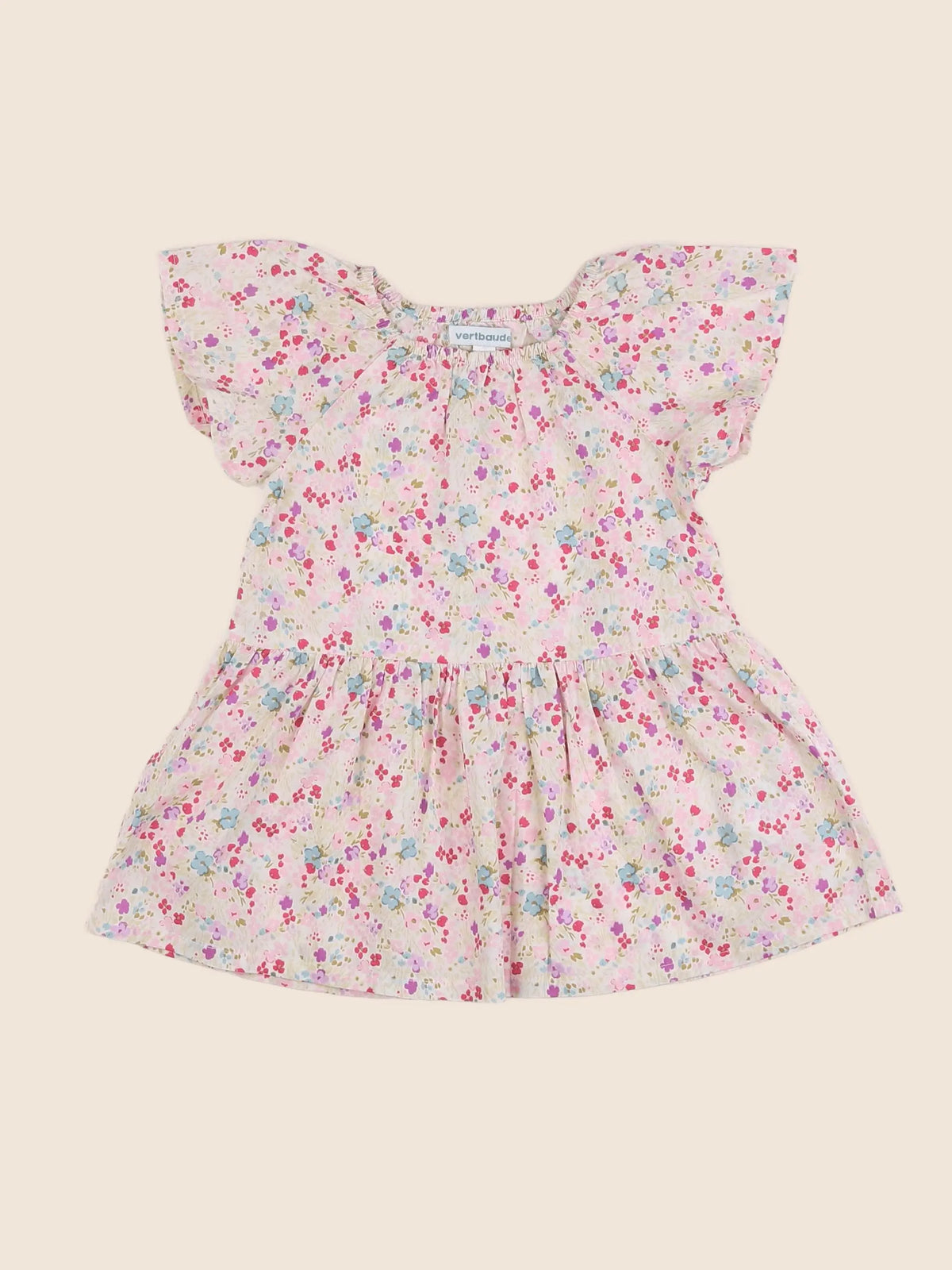 Vertbaudet - robe multicolore - 12 mois