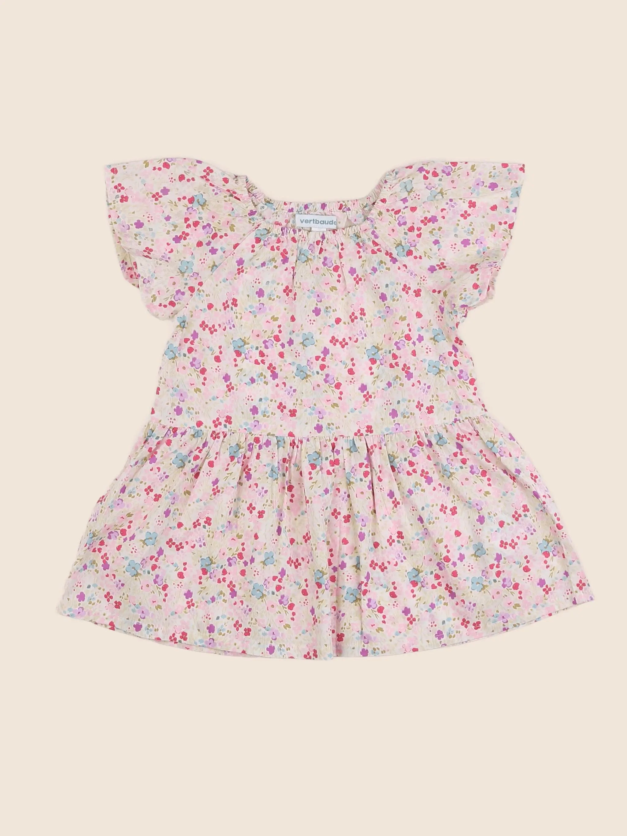 Vertbaudet - robe multicolore - 12 mois