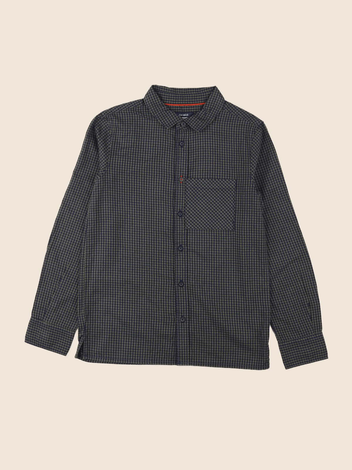 Okaidi - chemise bleu, marron - 10 ans
