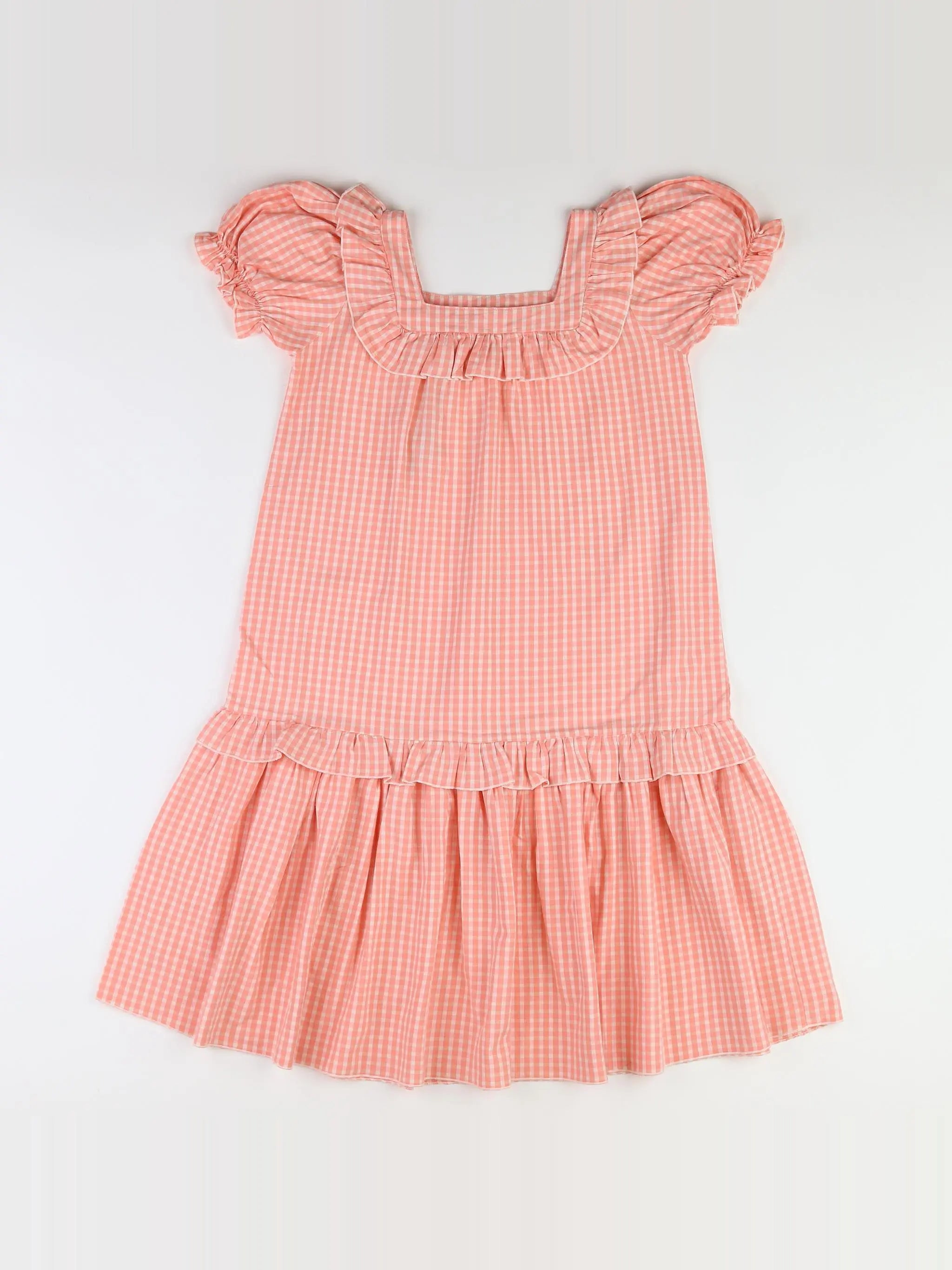 The new society - robe blanc, rose (état neuf) - 14 ans