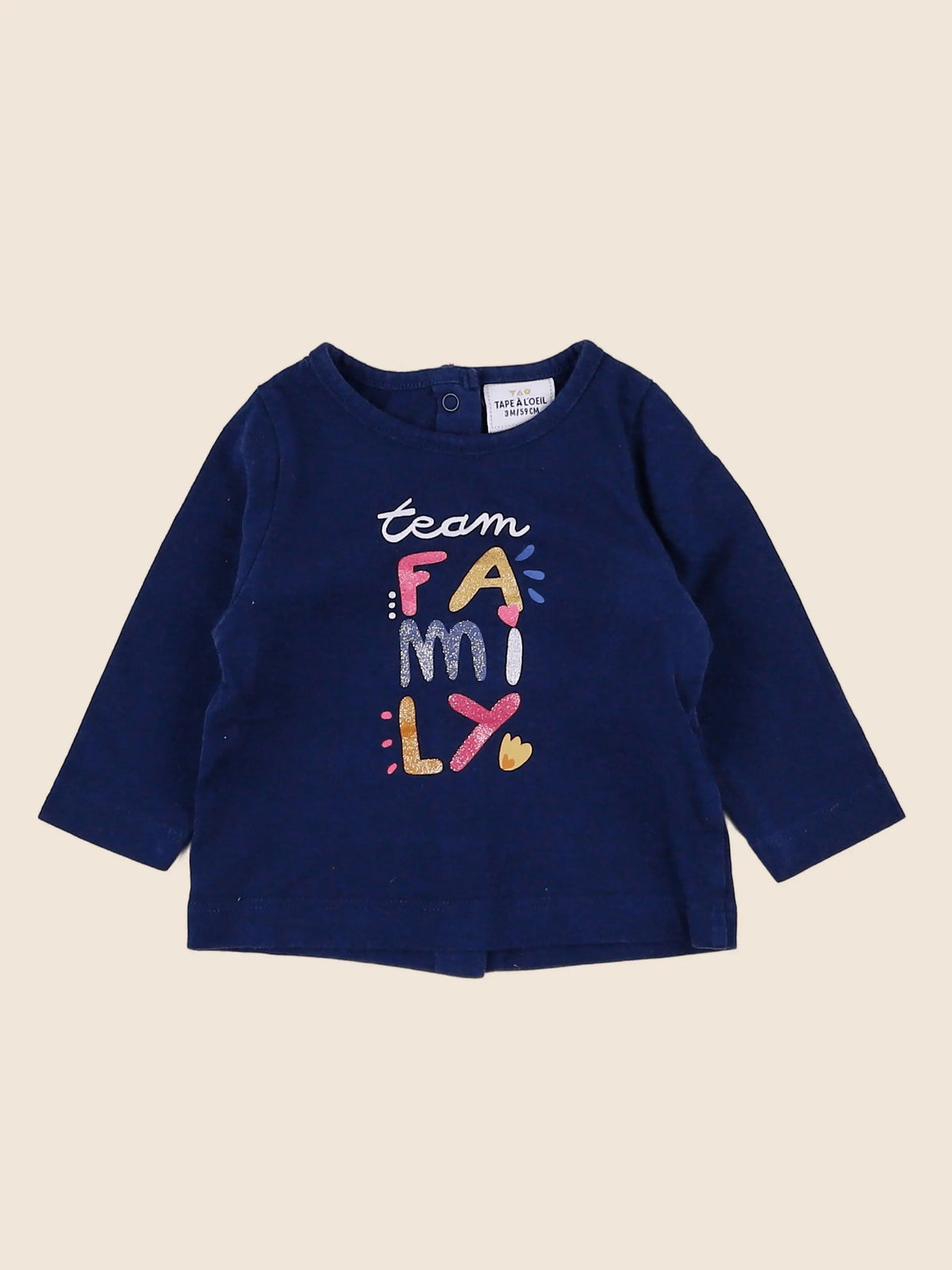Tape à l'oeil - tee-shirt bleu - 3 mois