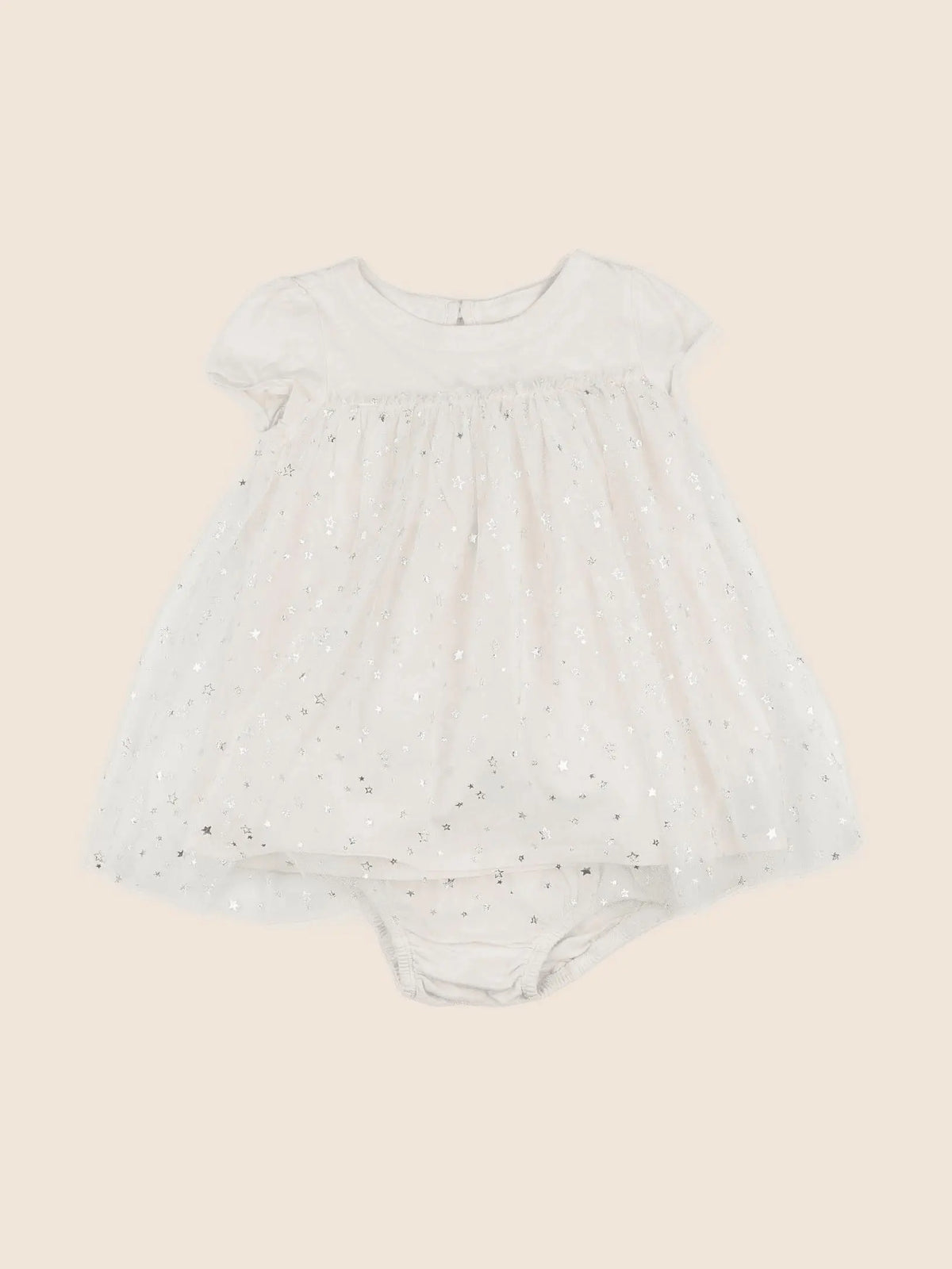 GAP - robe beige, argent - 12/18 mois
