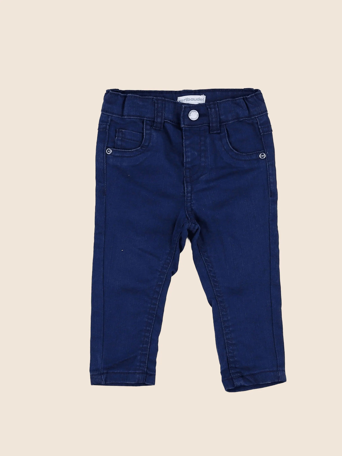 Vertbaudet - pantalon bleu - 9 mois