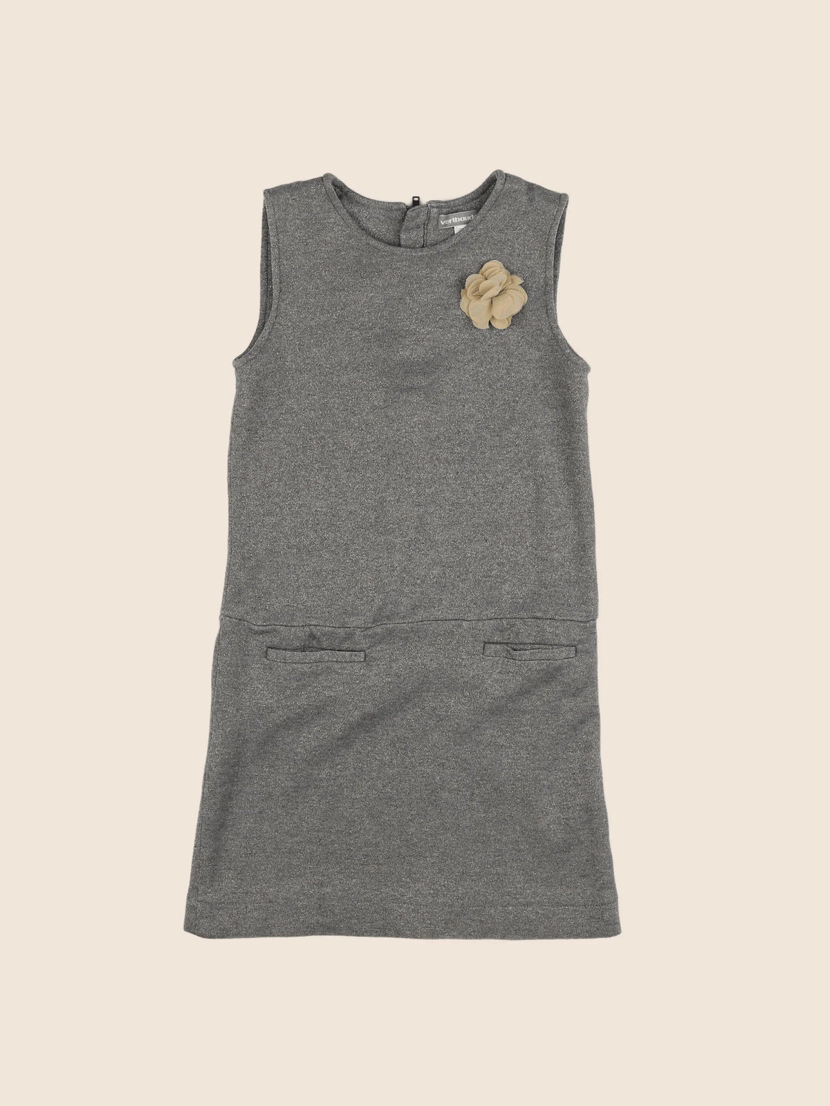 Vertbaudet - robe gris - 8 ans