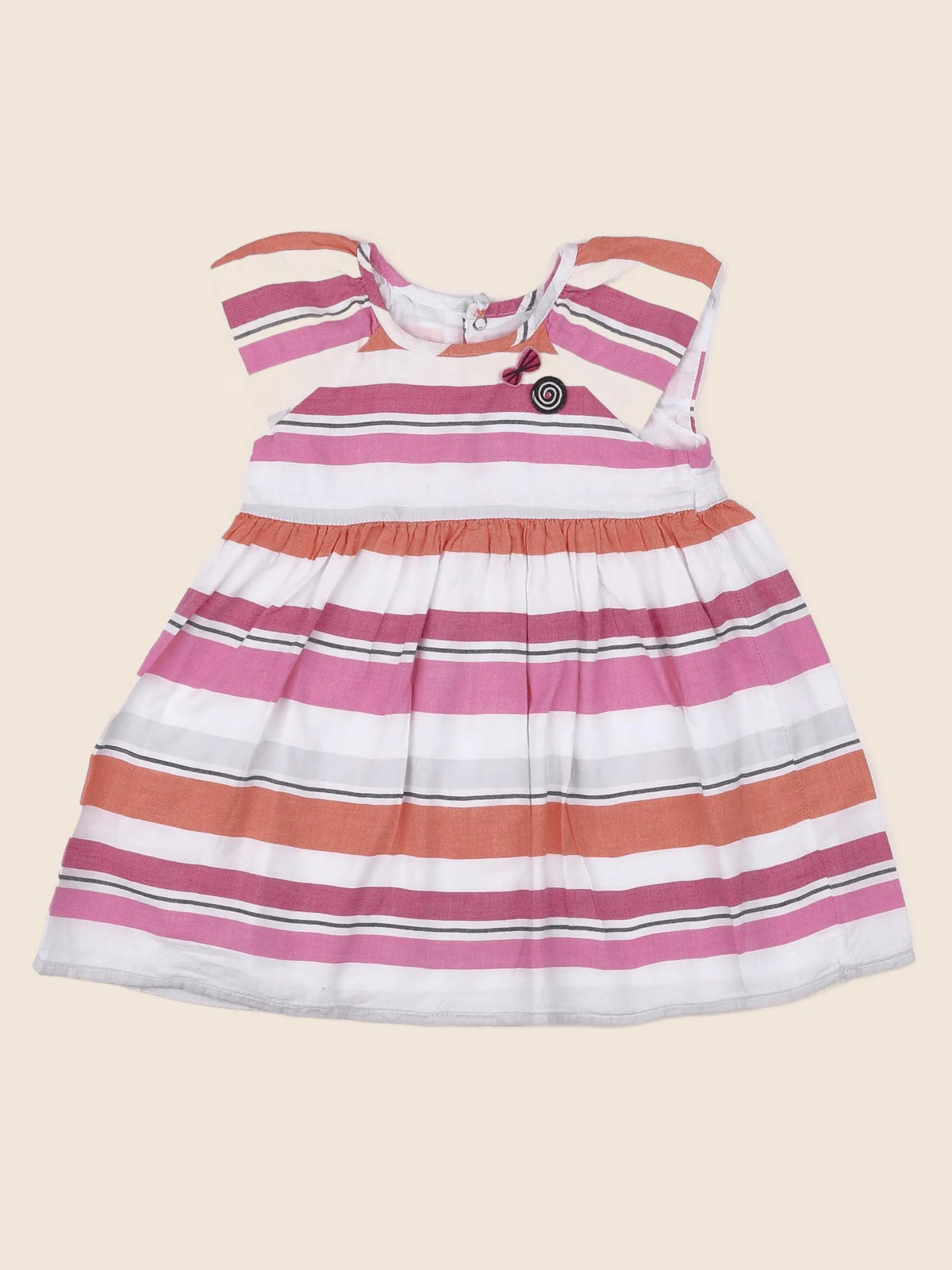 Catimini - robe orange, rose - 18 mois