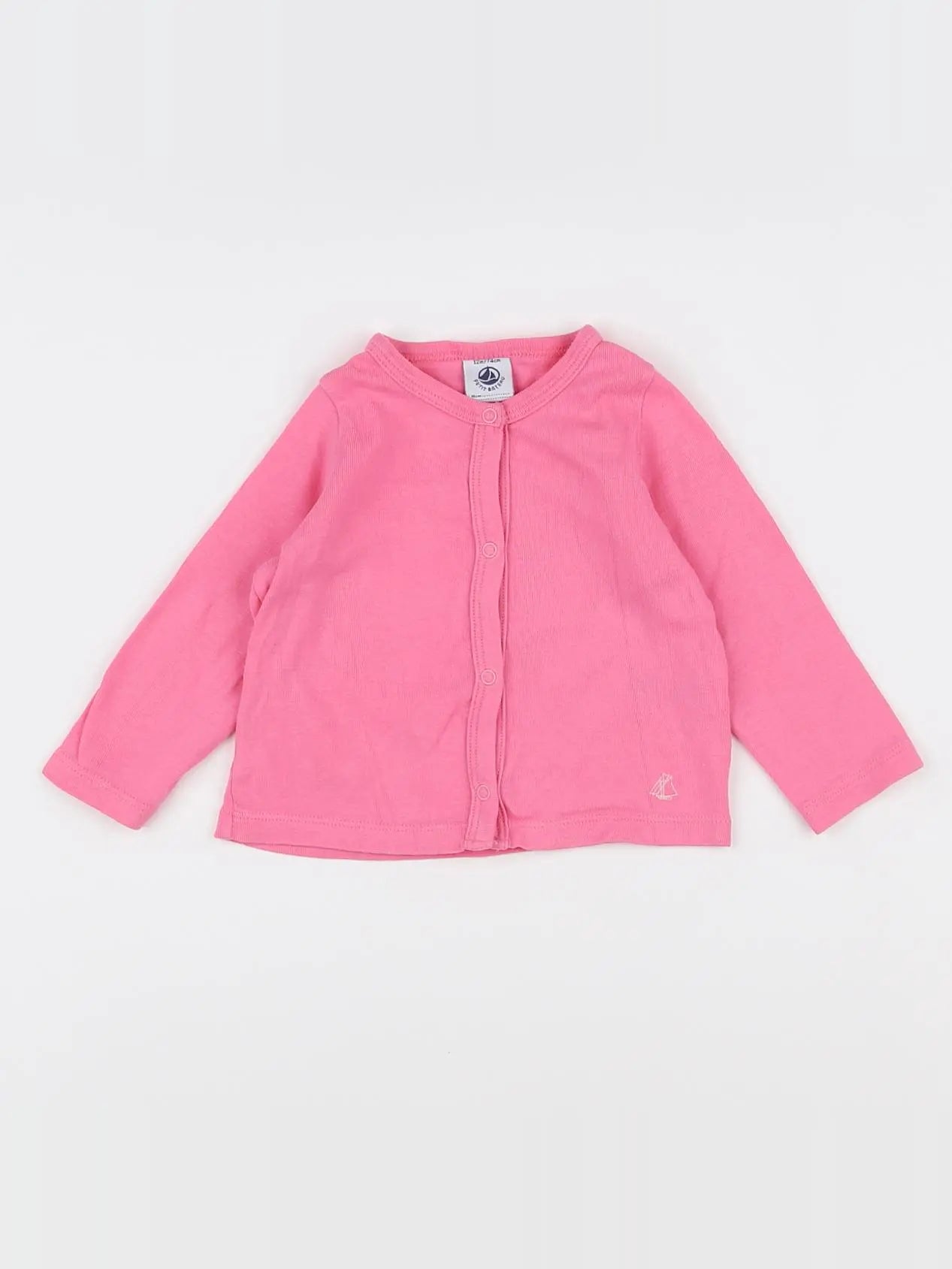Petit Bateau - tee-shirt rose - 12 mois
