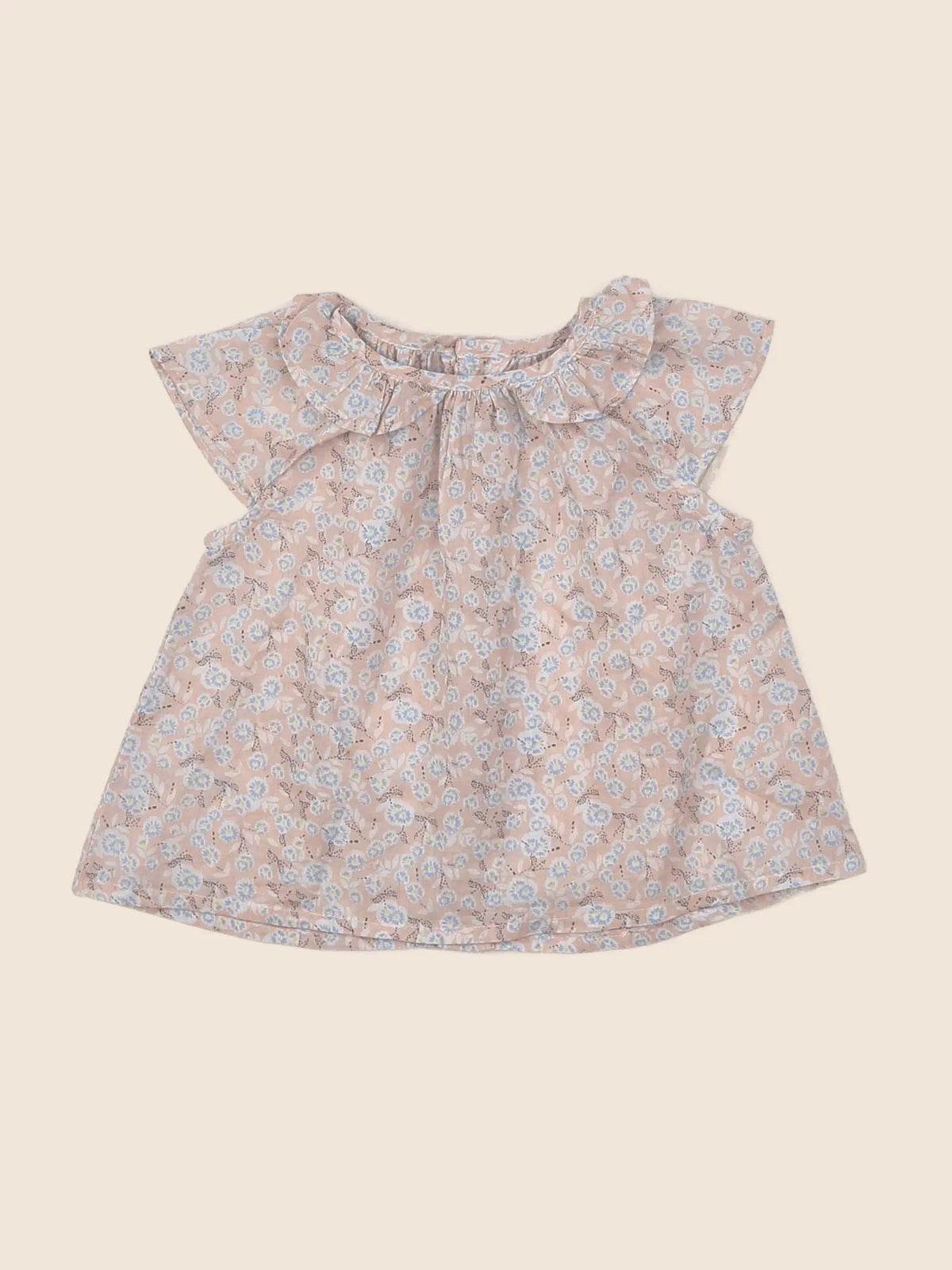 Boutchou - blouse rose, bleu - 3 mois