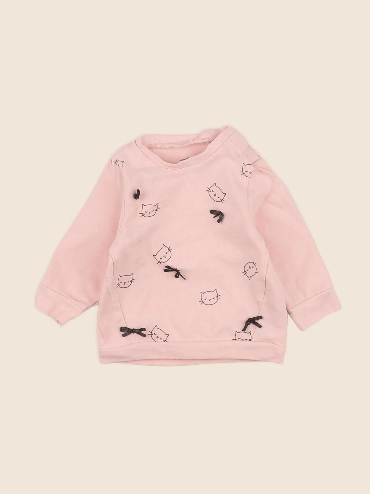 Vertbaudet - sweat rose - 3 mois