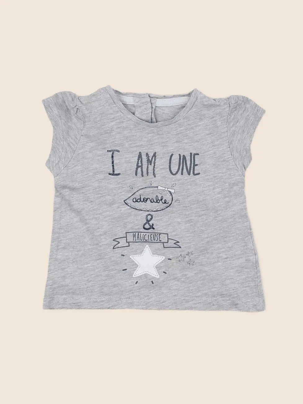Vertbaudet - tee-shirt gris - 3 mois