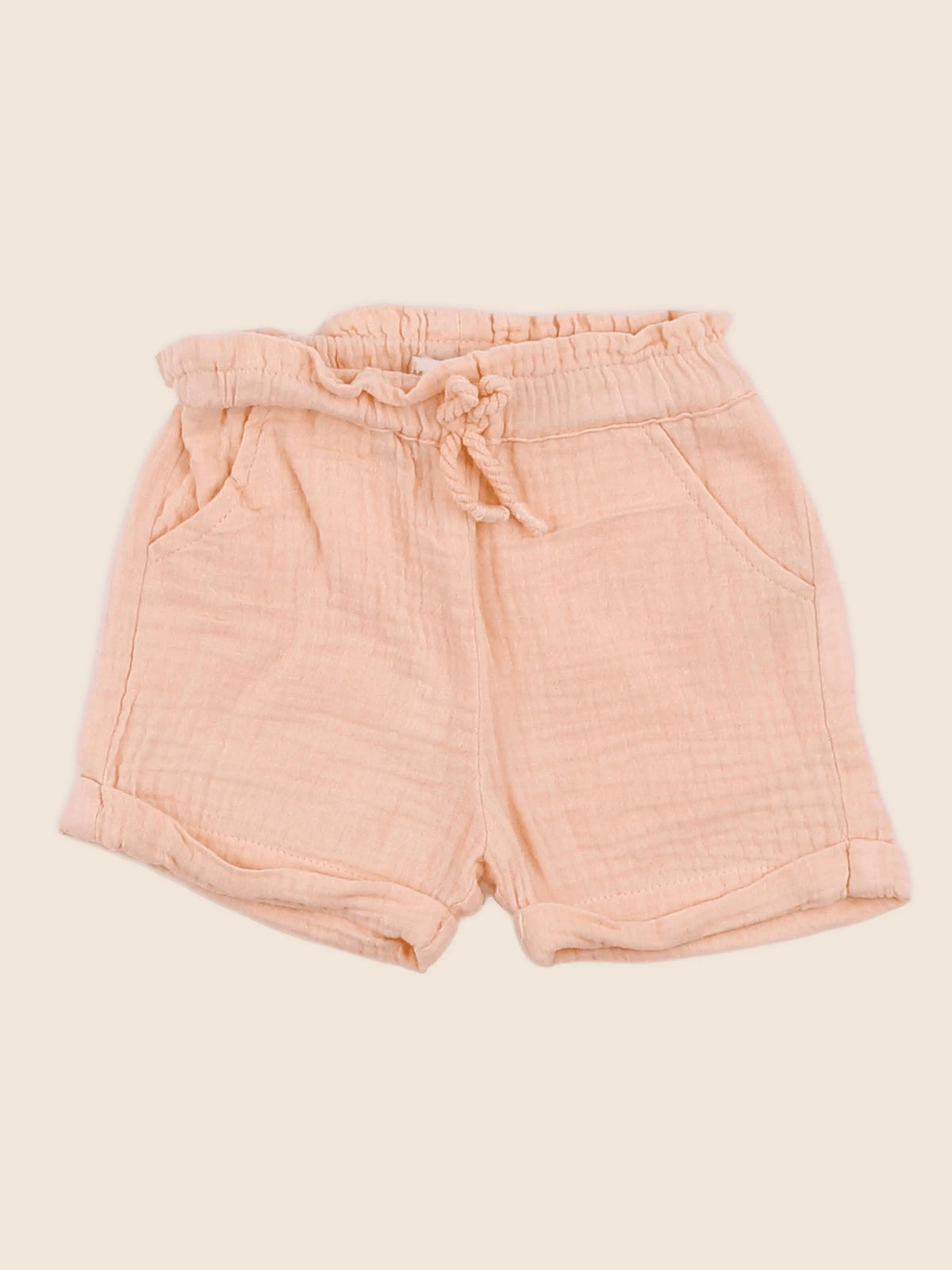Vertbaudet - short orange - 9 mois