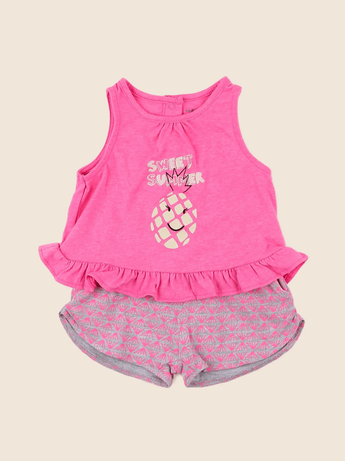 Vertbaudet - ensemble rose - 6 mois