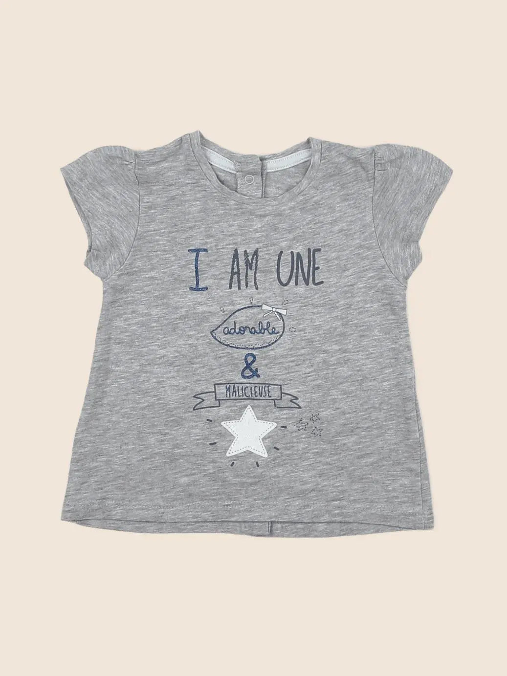 Vertbaudet - tee-shirt gris - 6 mois