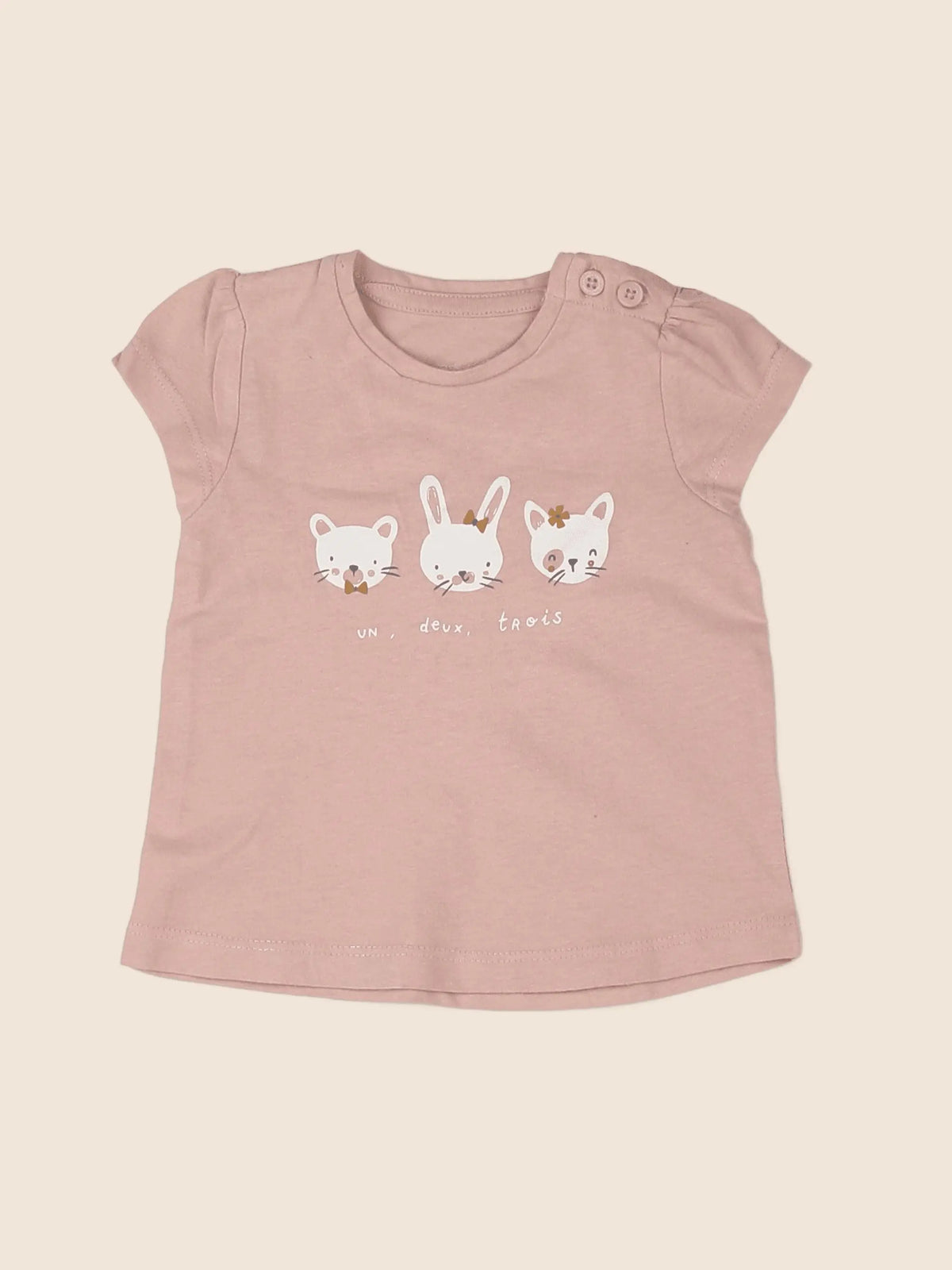 Vertbaudet - tee-shirt rose - 3 mois
